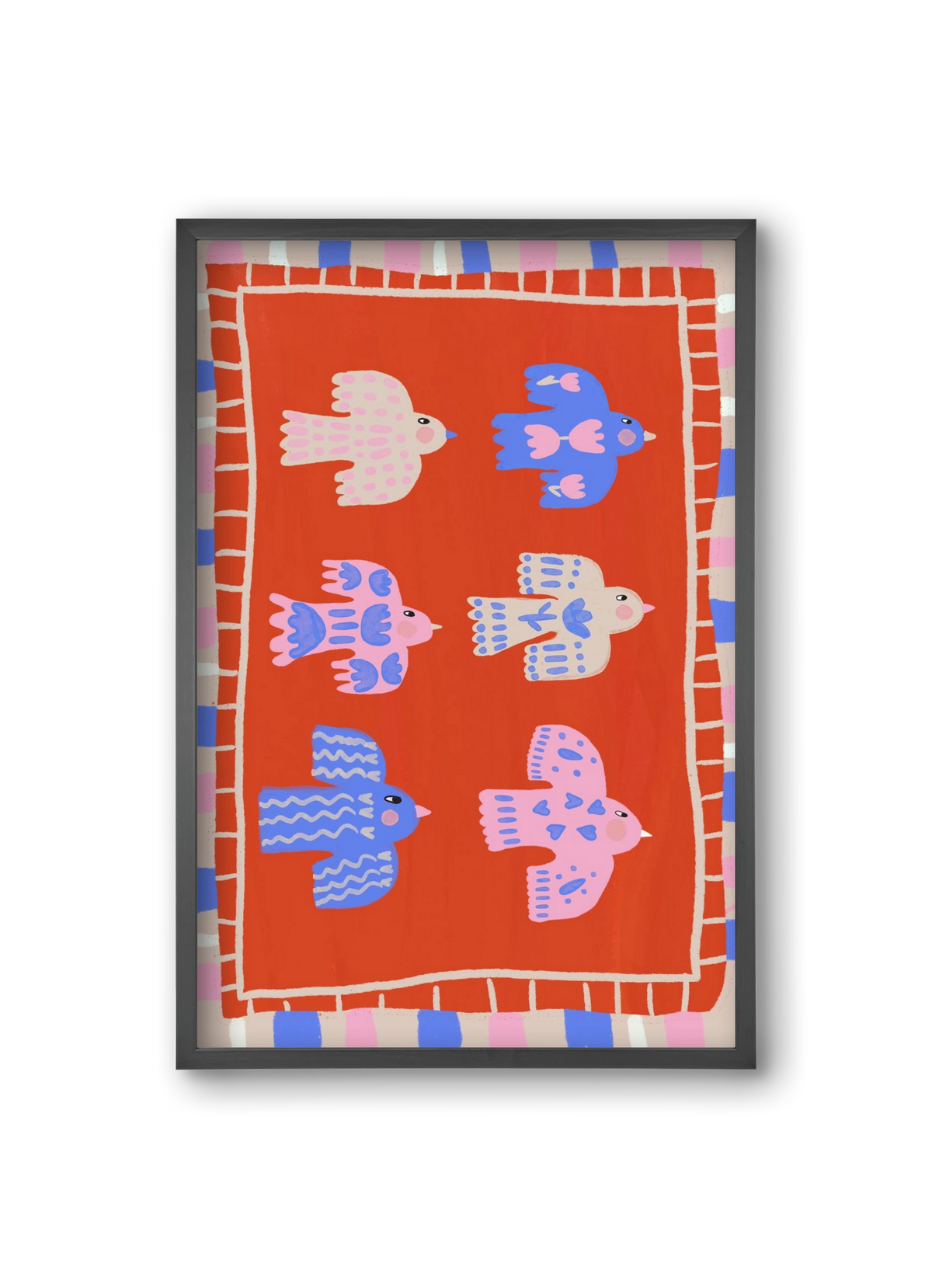 Flying Birds , 20x30 cm (20x30 cm), Fekete keret