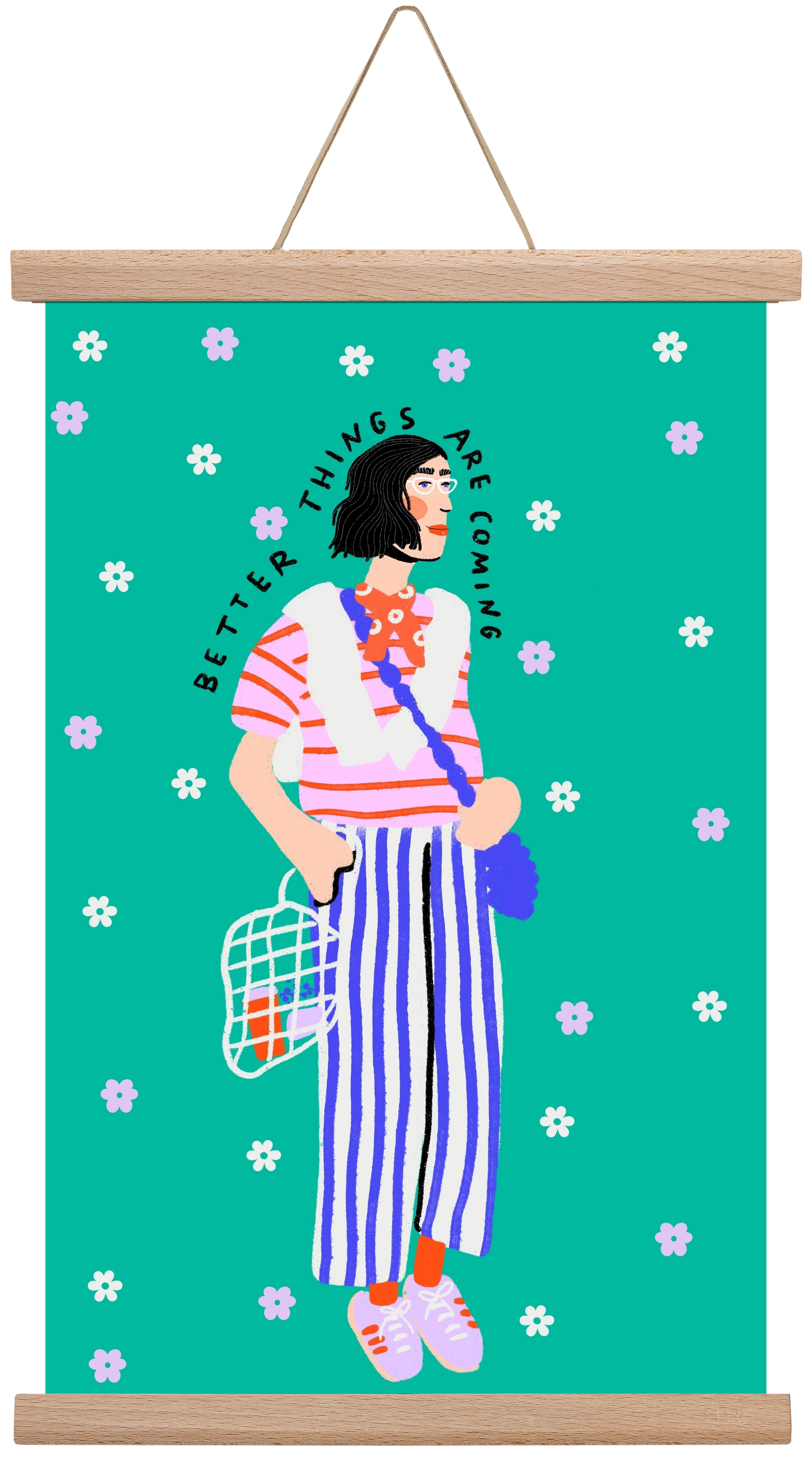 Better things are coming , 30x45 cm (30x45 cm), Tölgy akasztó