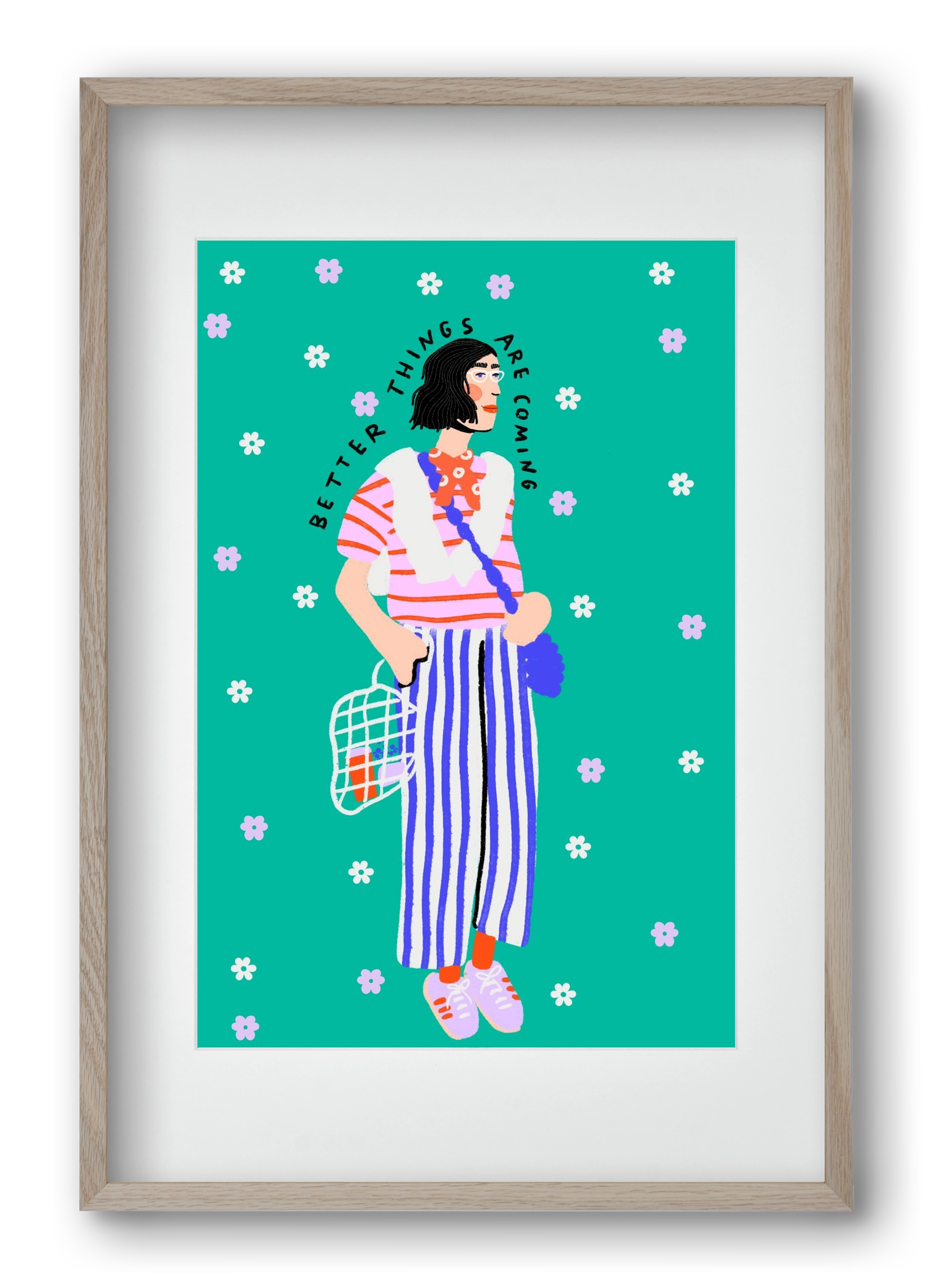 Better things are coming , 40x60 cm (30x45 cm), Tölgy keret, paszpartuval