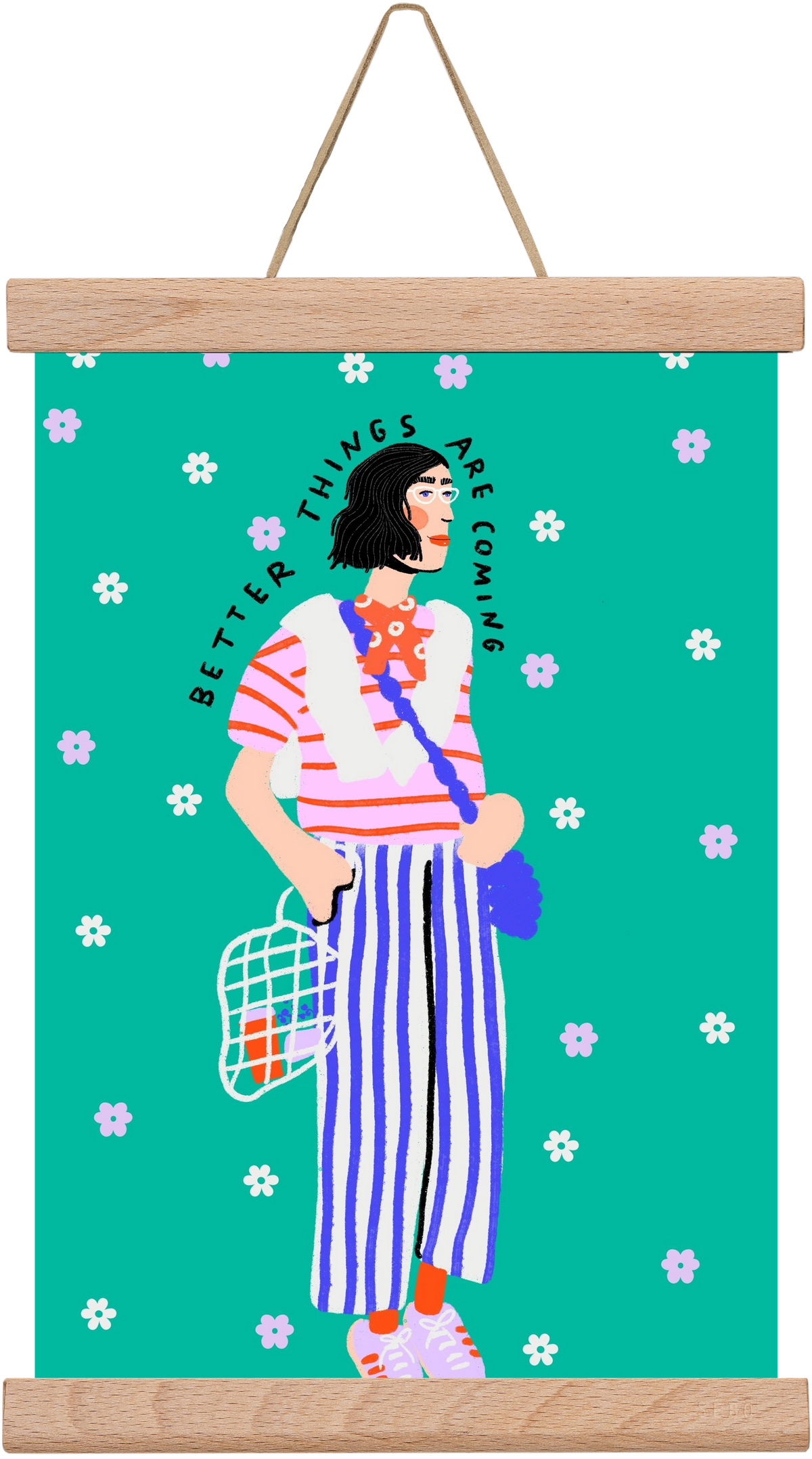 Better things are coming , 20x30 cm (20x30 cm), Tölgy akasztó