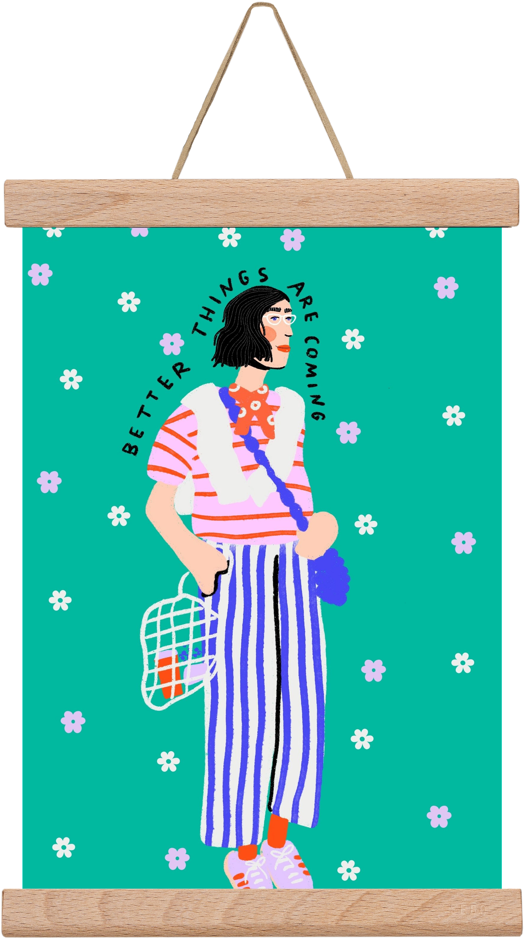 Better things are coming , 20x30 cm (20x30 cm), Tölgy akasztó