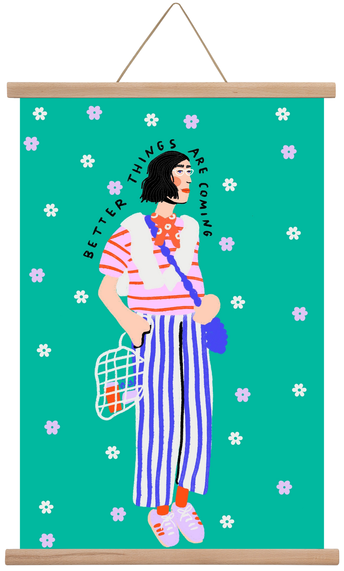 Better things are coming , 40x60 cm (40x60 cm), Tölgy akasztó