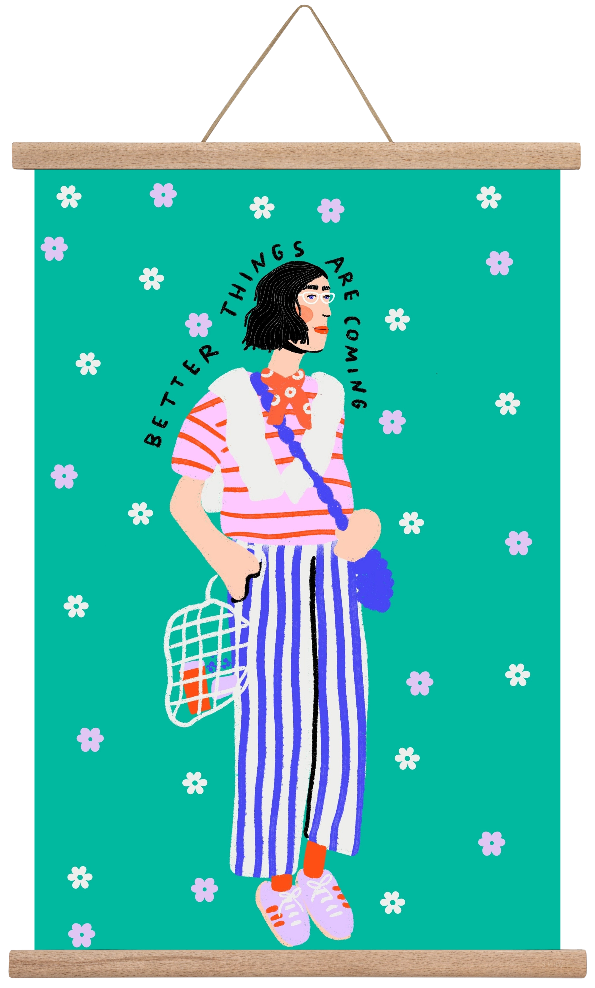 Better things are coming , 40x60 cm (40x60 cm), Tölgy akasztó