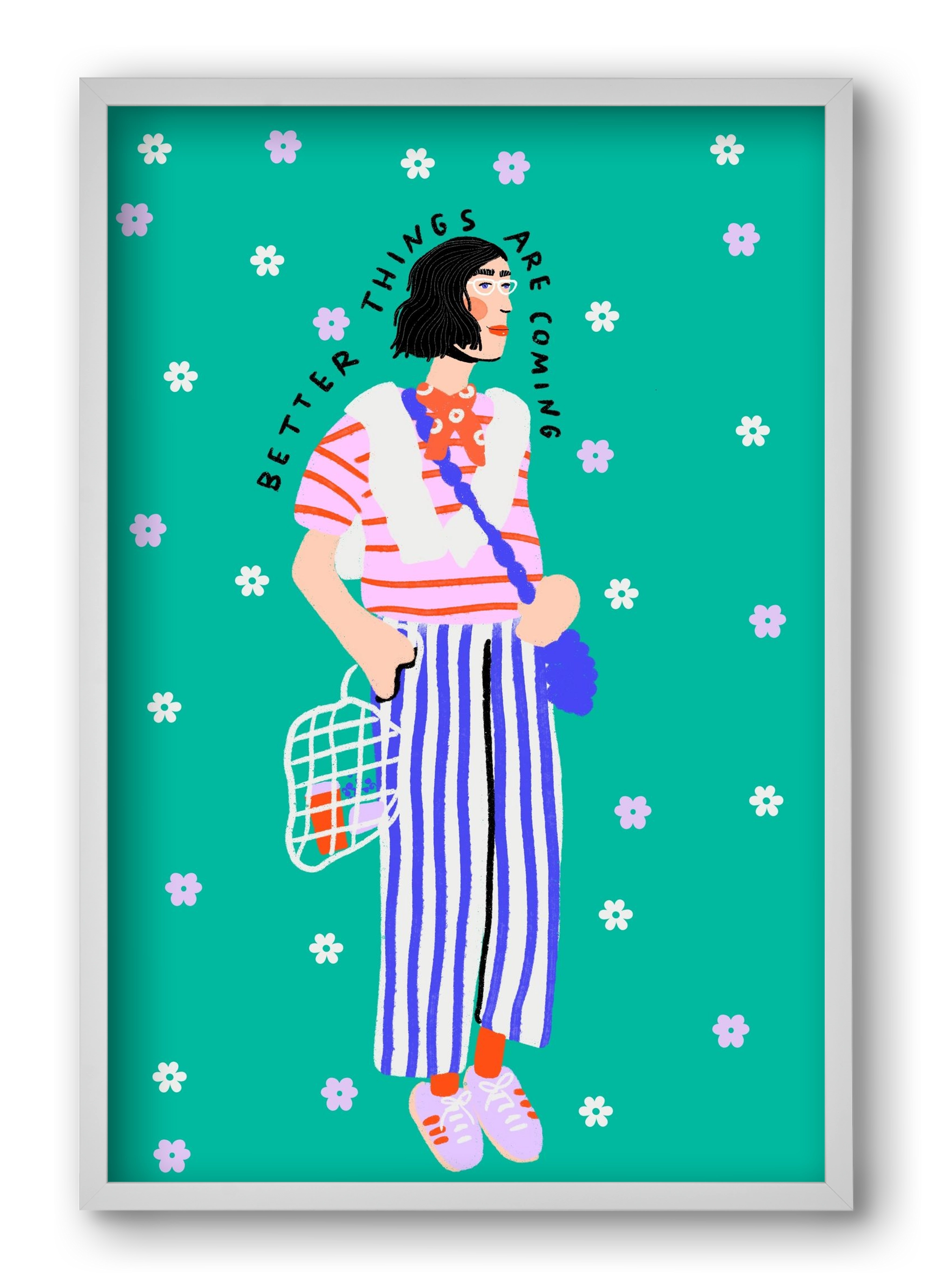 Better things are coming , 40x60 cm (40x60 cm), Fehér keret