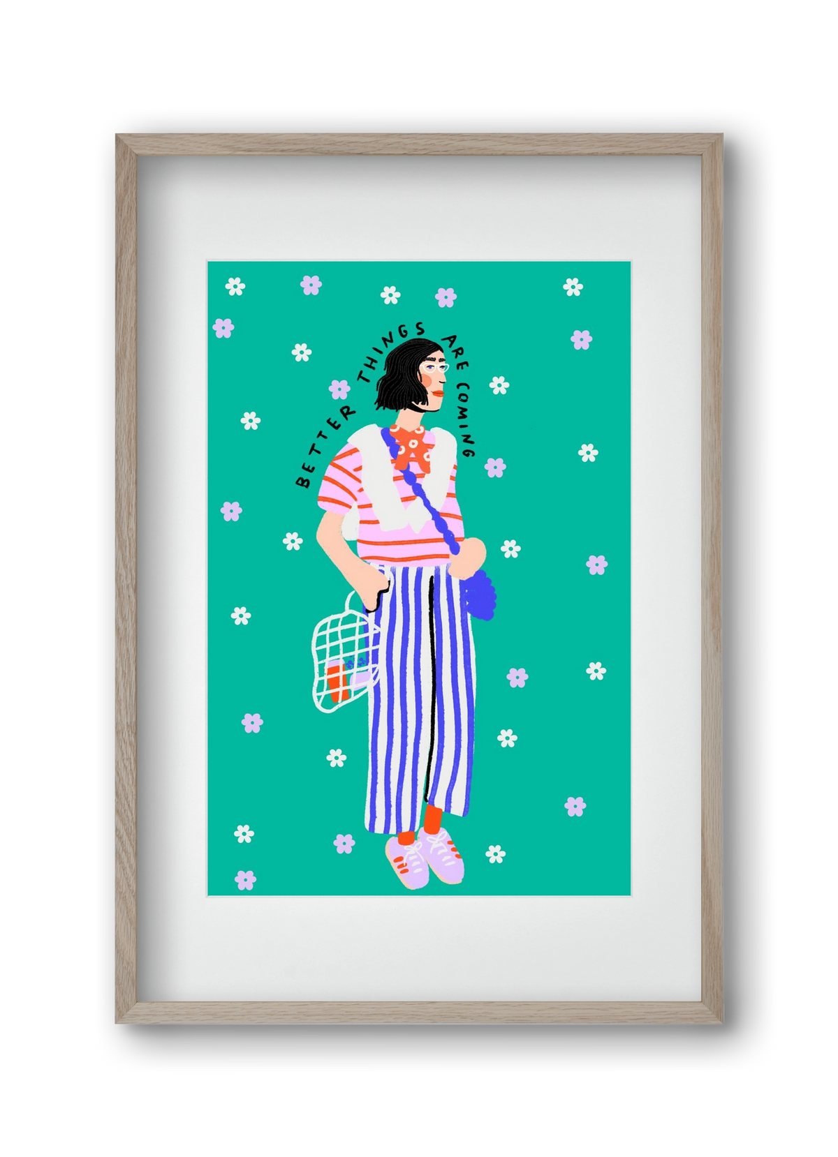 Better things are coming , 30x45 cm (20x30 cm), Tölgy keret, paszpartuval