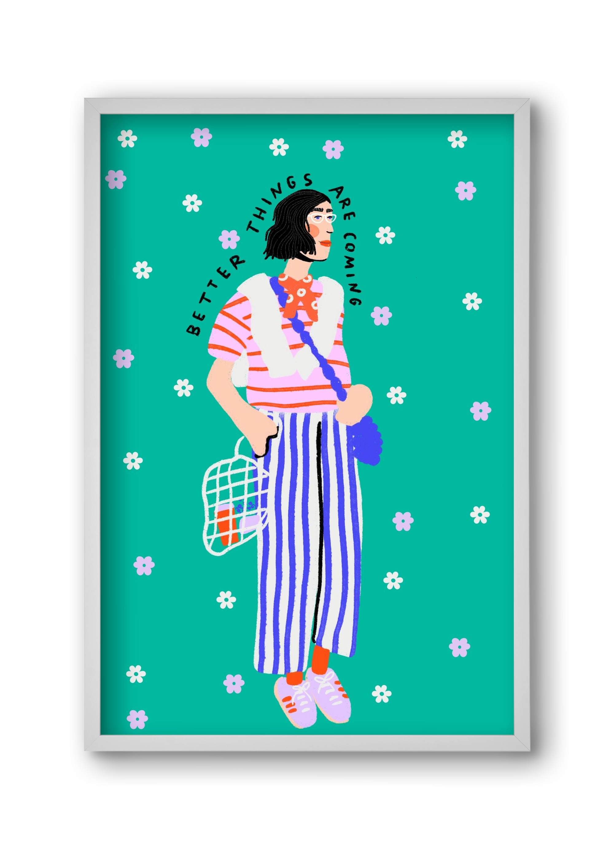 Better things are coming , 30x45 cm (30x45 cm), Fehér keret