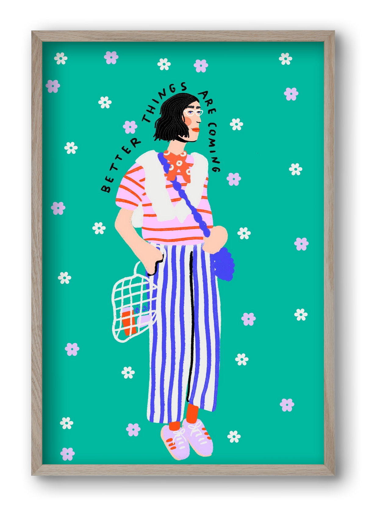 Better things are coming , 40x60 cm (40x60 cm), Tölgy keret