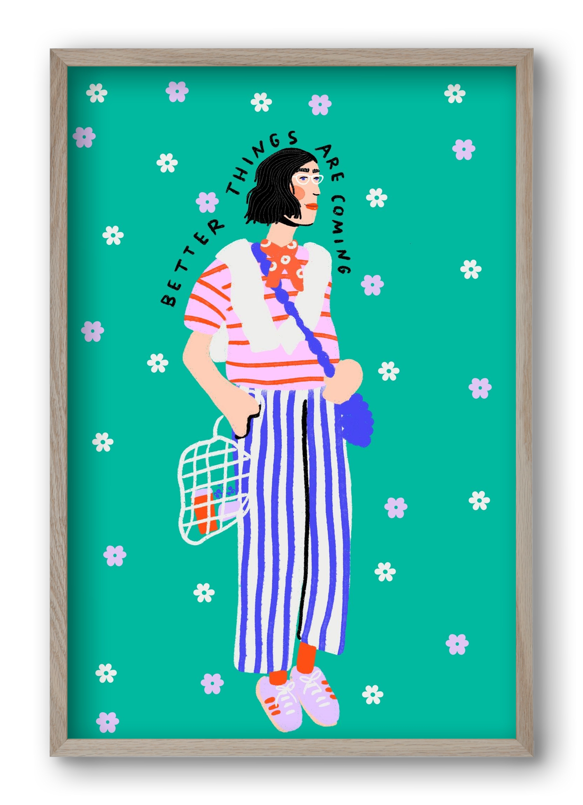 Better things are coming , 40x60 cm (40x60 cm), Tölgy keret