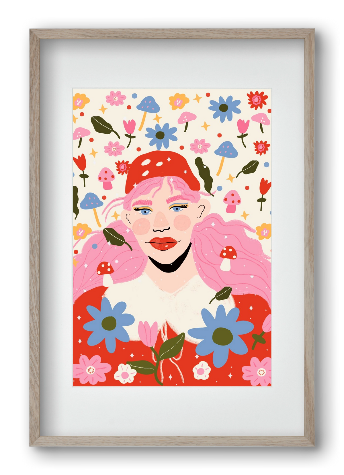 Blooming , 40x60 cm (30x45 cm), Tölgy keret, paszpartuval