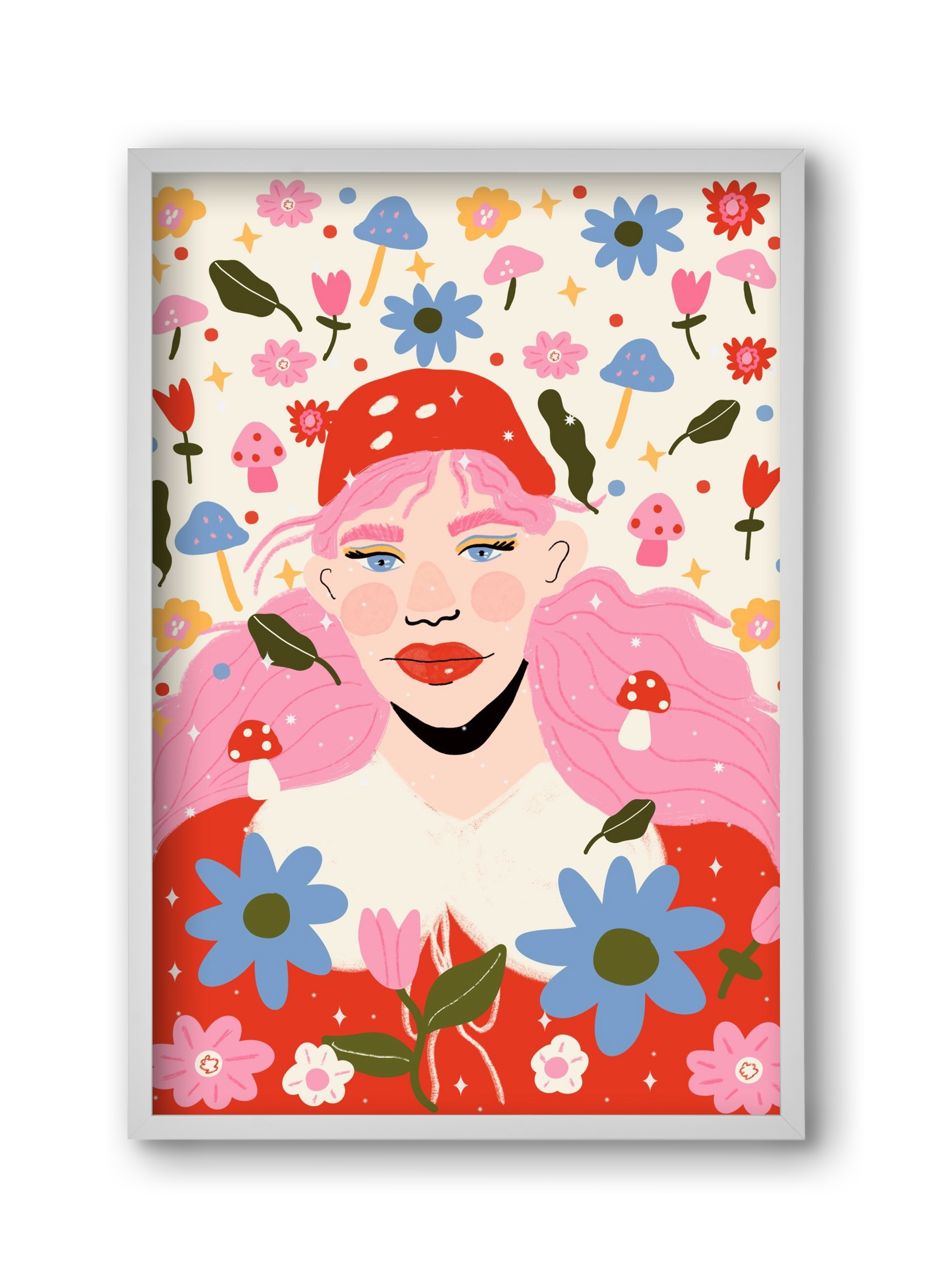 Blooming , 30x45 cm (30x45 cm), Fehér keret