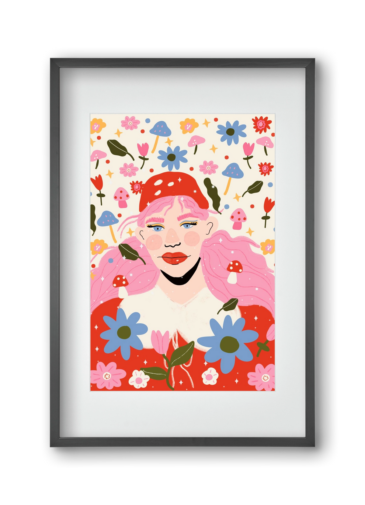 Blooming , 30x45 cm (20x30 cm), Fekete keret, paszpartuval