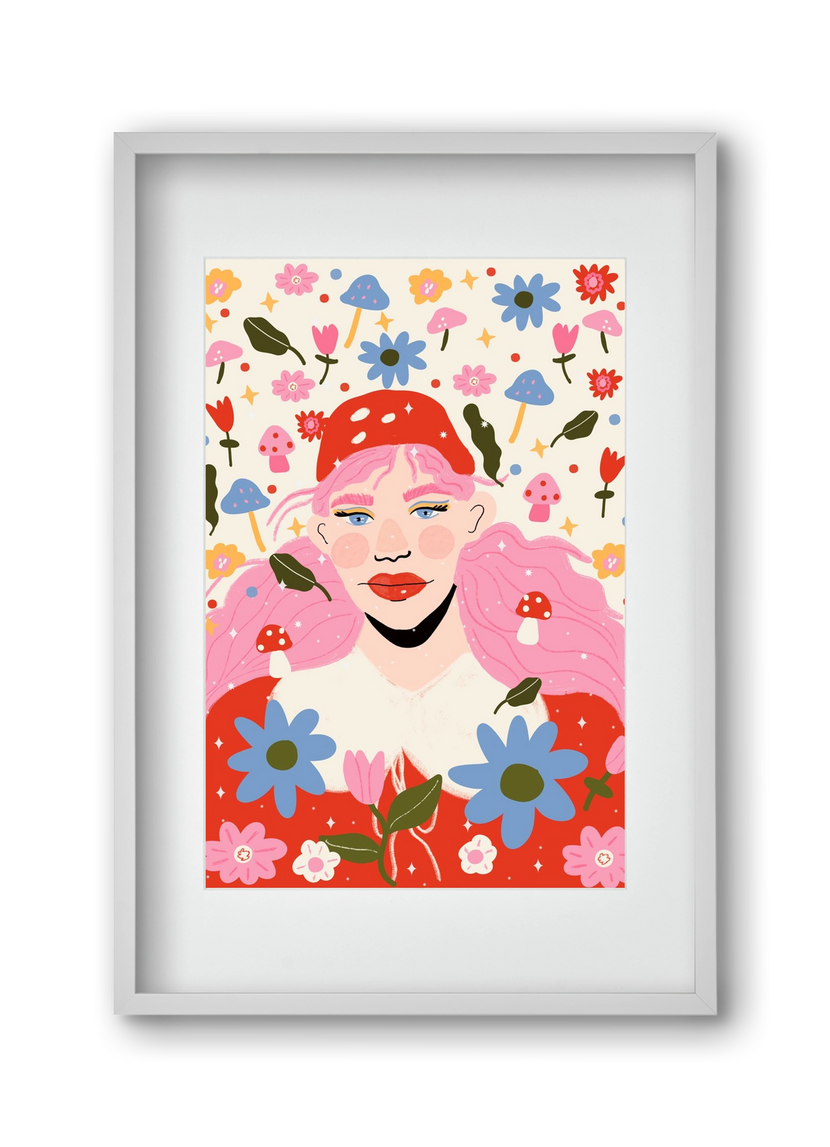 Blooming , 30x45 cm (20x30 cm), Fehér keret, paszpartuval