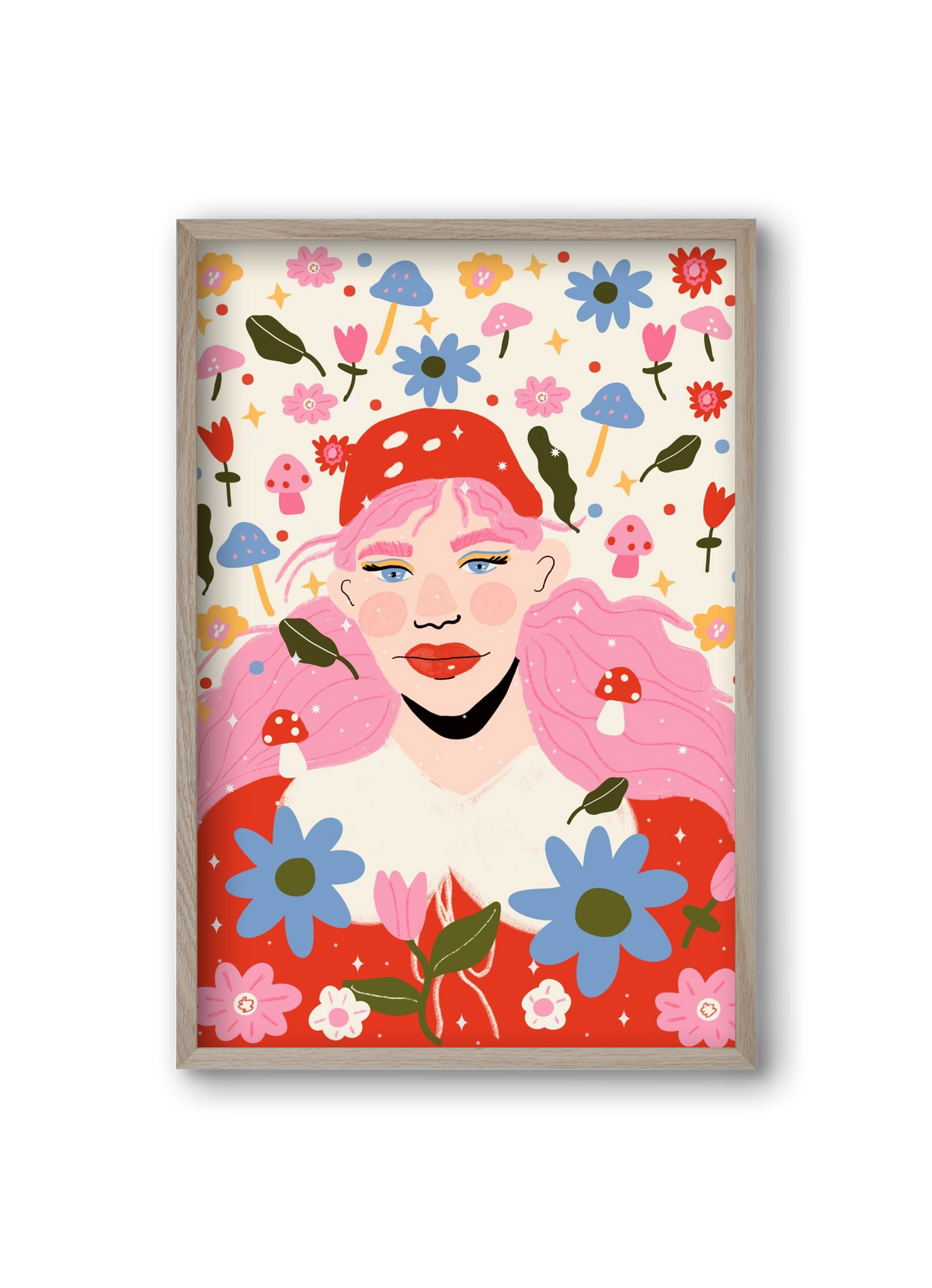 Blooming , 20x30 cm (20x30 cm), Tölgy keret