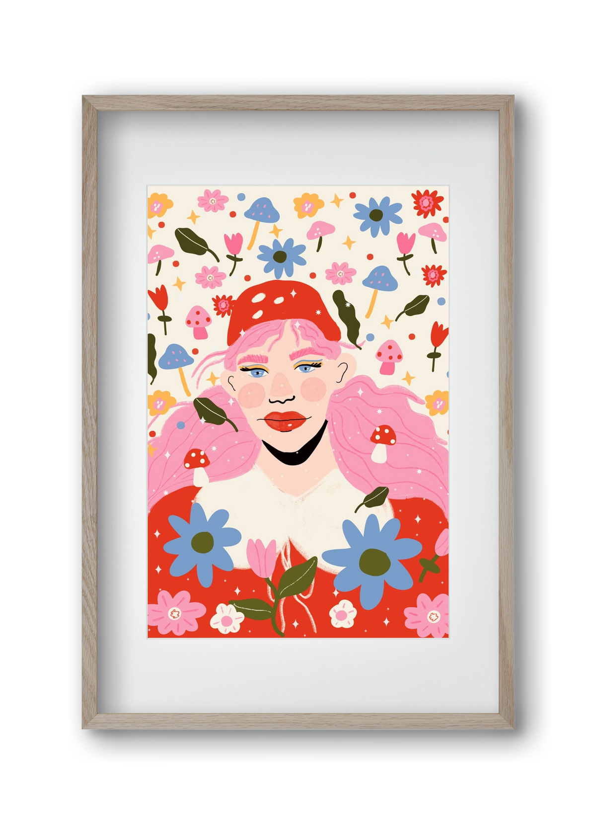 Blooming , 30x45 cm (20x30 cm), Tölgy keret, paszpartuval