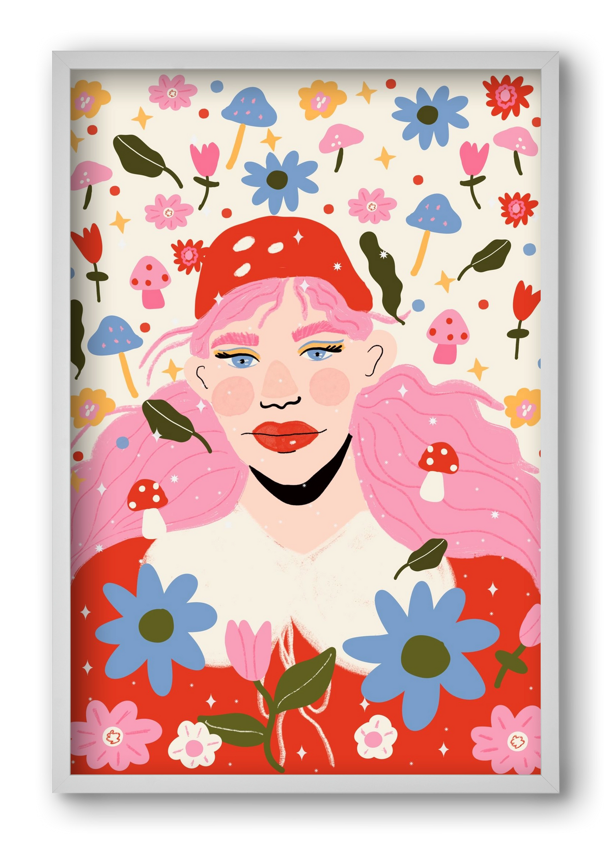 Blooming , 40x60 cm (40x60 cm), Fehér keret