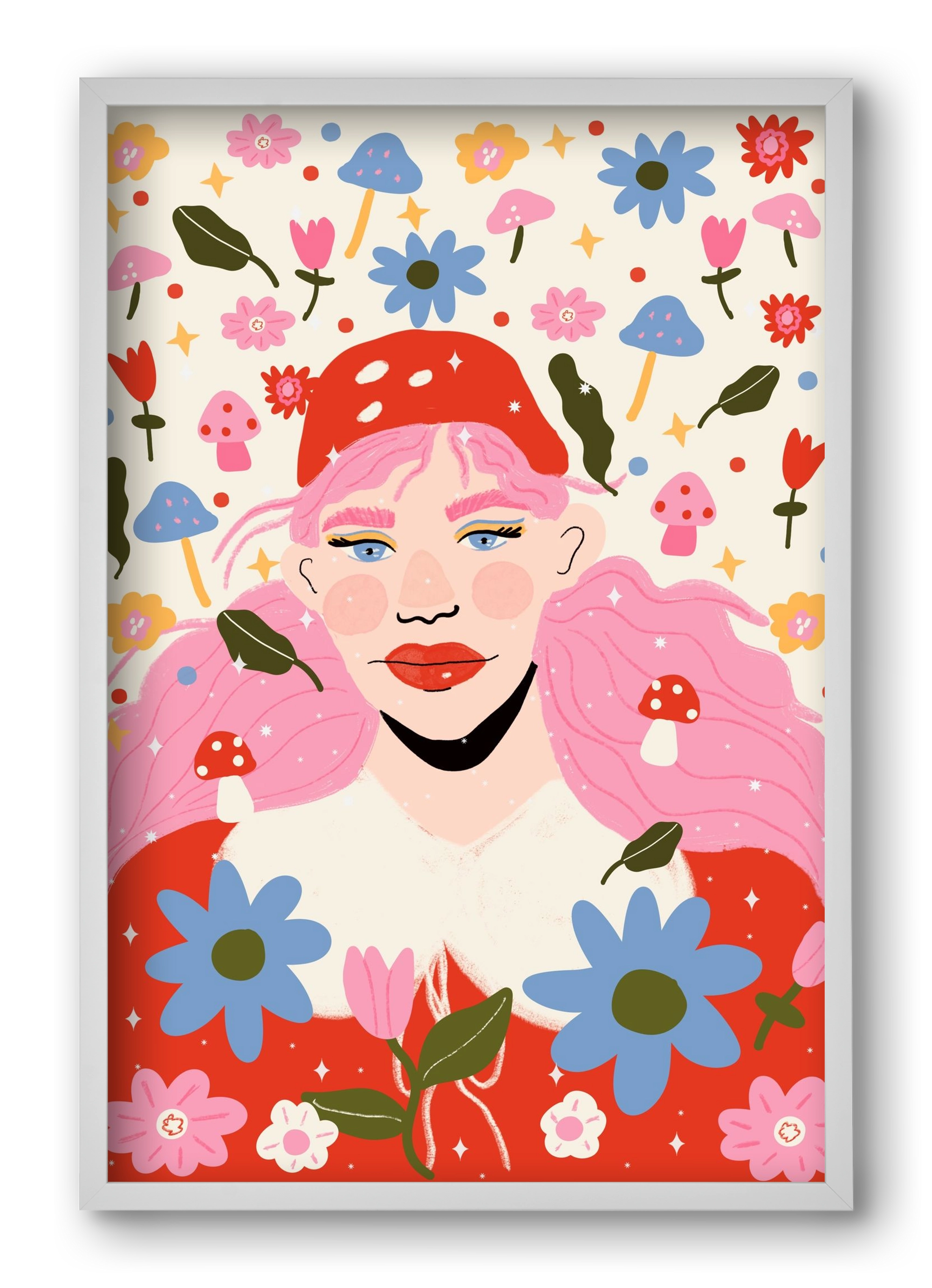 Blooming , 40x60 cm (40x60 cm), Fehér keret