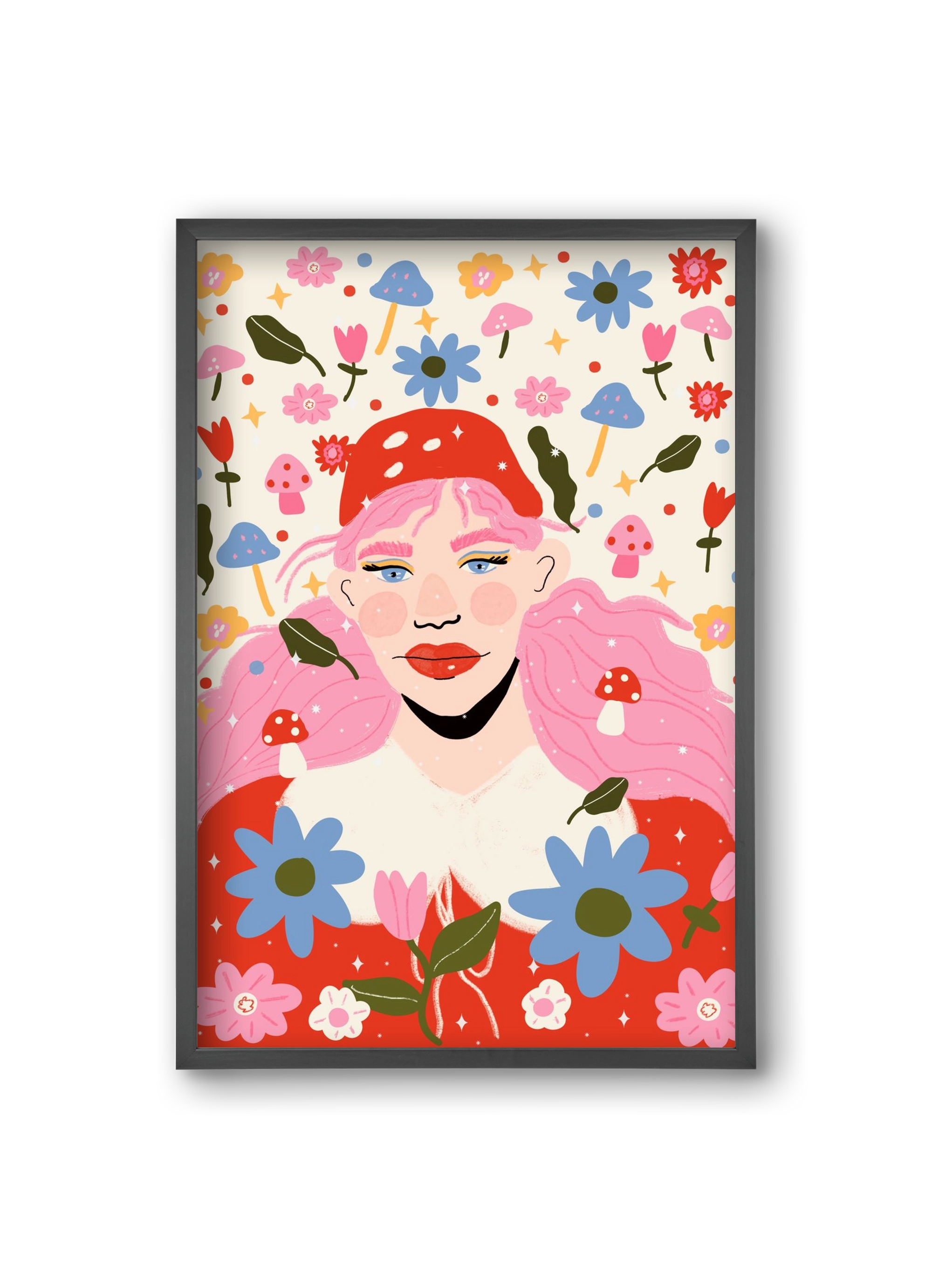 Blooming , 20x30 cm (20x30 cm), Fekete keret