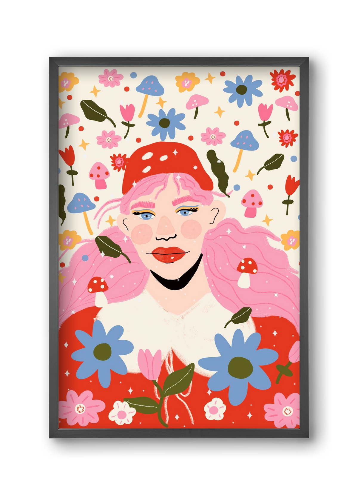 Blooming , 30x45 cm (30x45 cm), Fekete keret