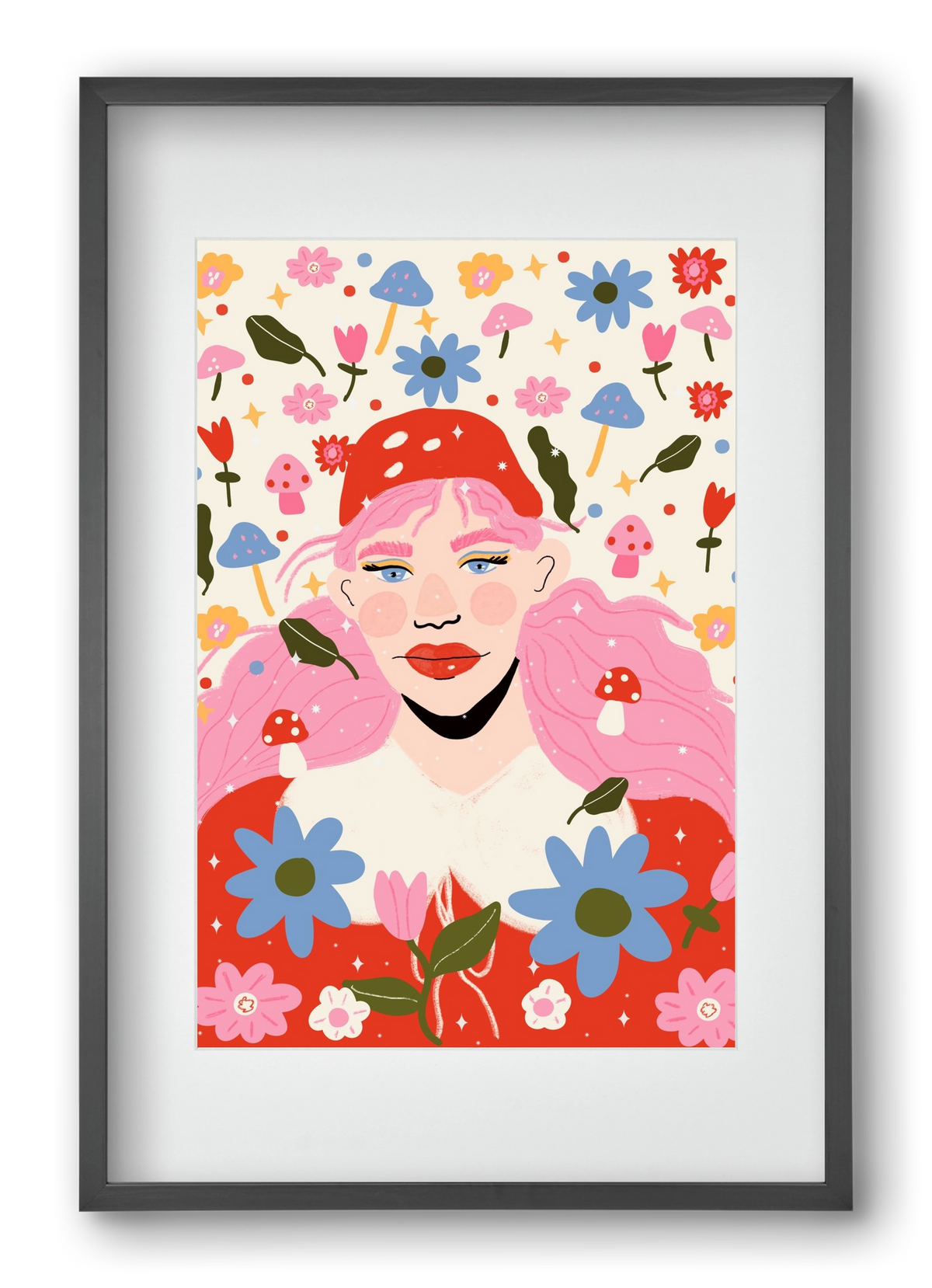 Blooming , 40x60 cm (30x45 cm), Fekete keret, paszpartuval