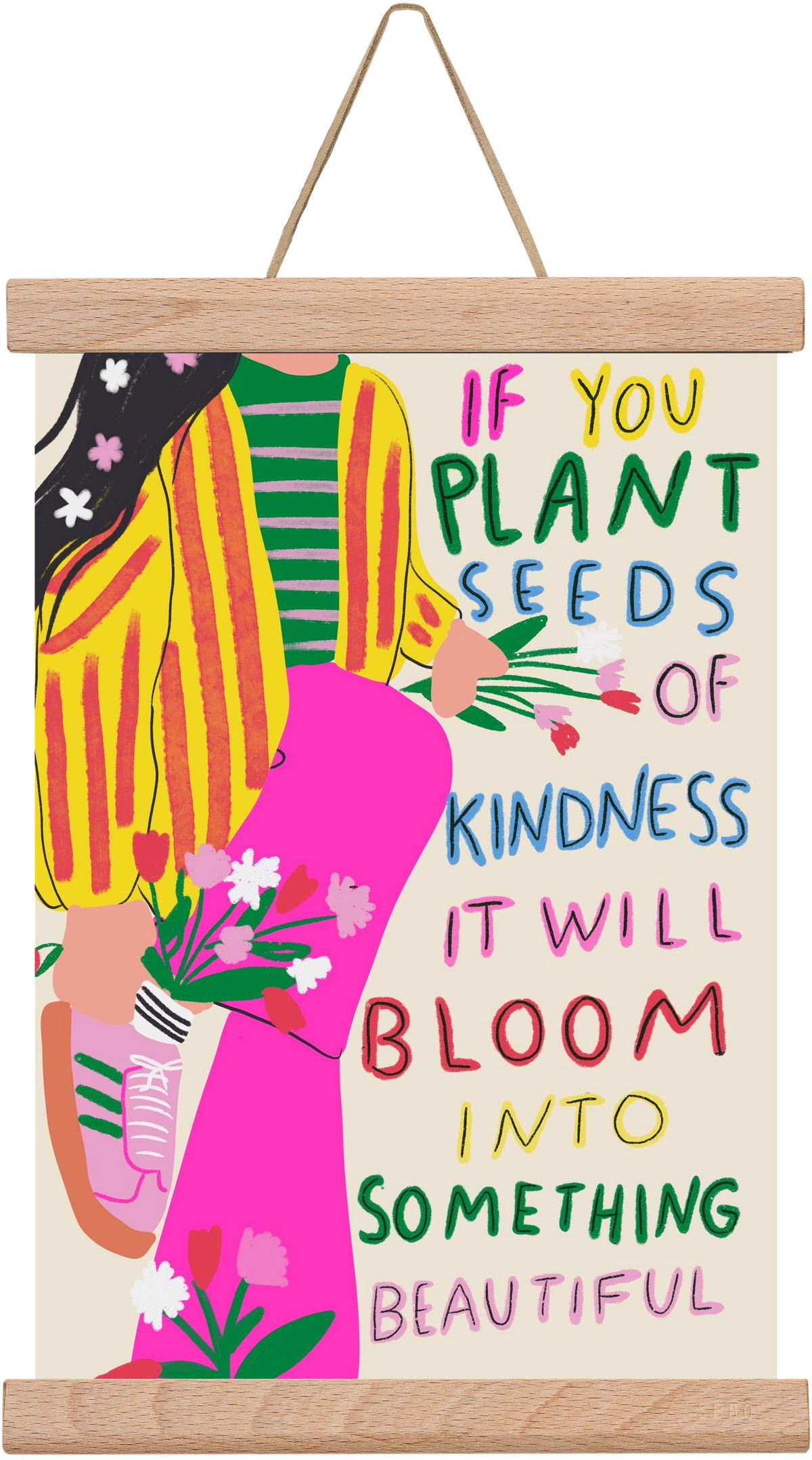 Plant seeds of Kindness , 20x30 cm (20x30 cm), Tölgy akasztó