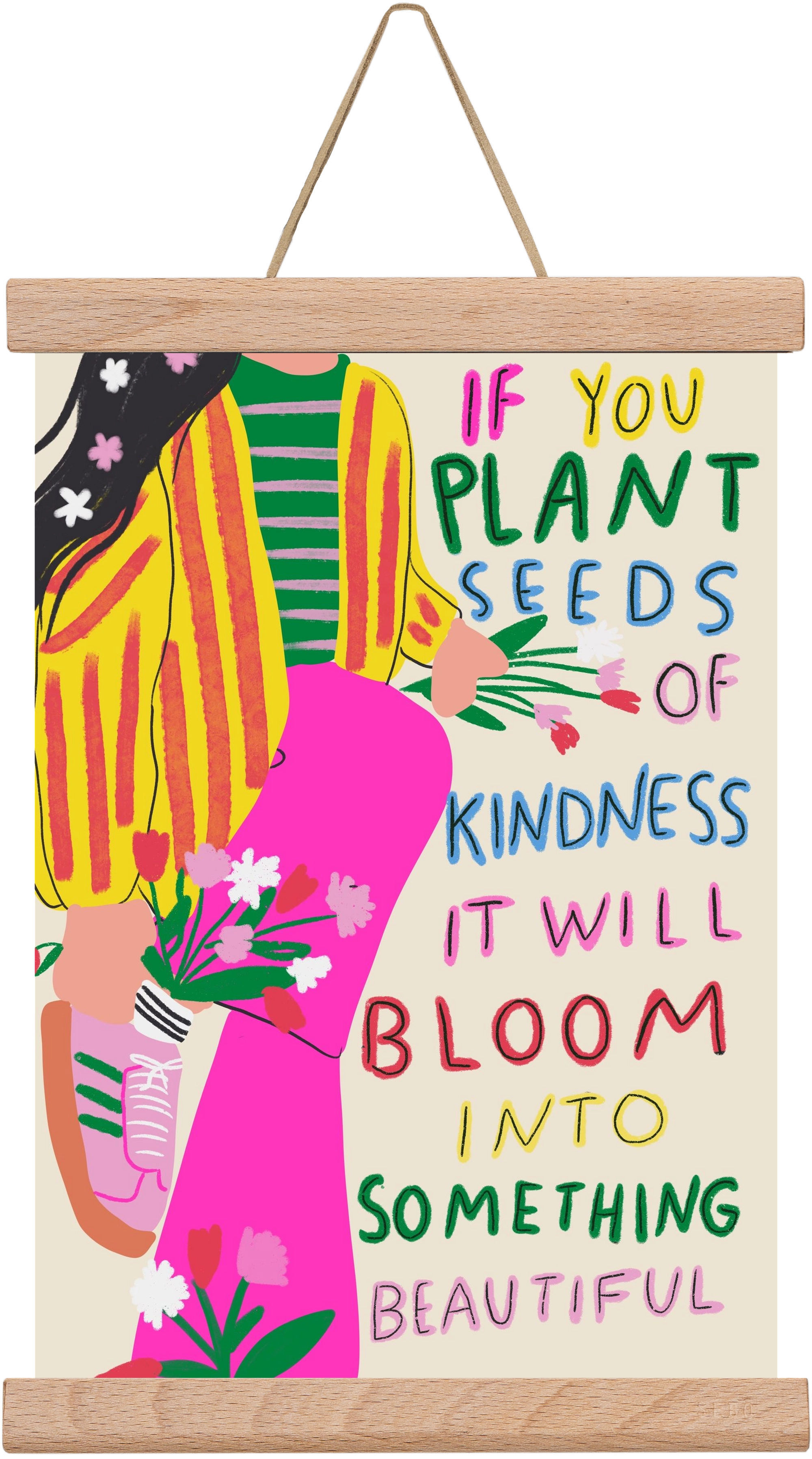 Plant seeds of Kindness , 20x30 cm (20x30 cm), Tölgy akasztó