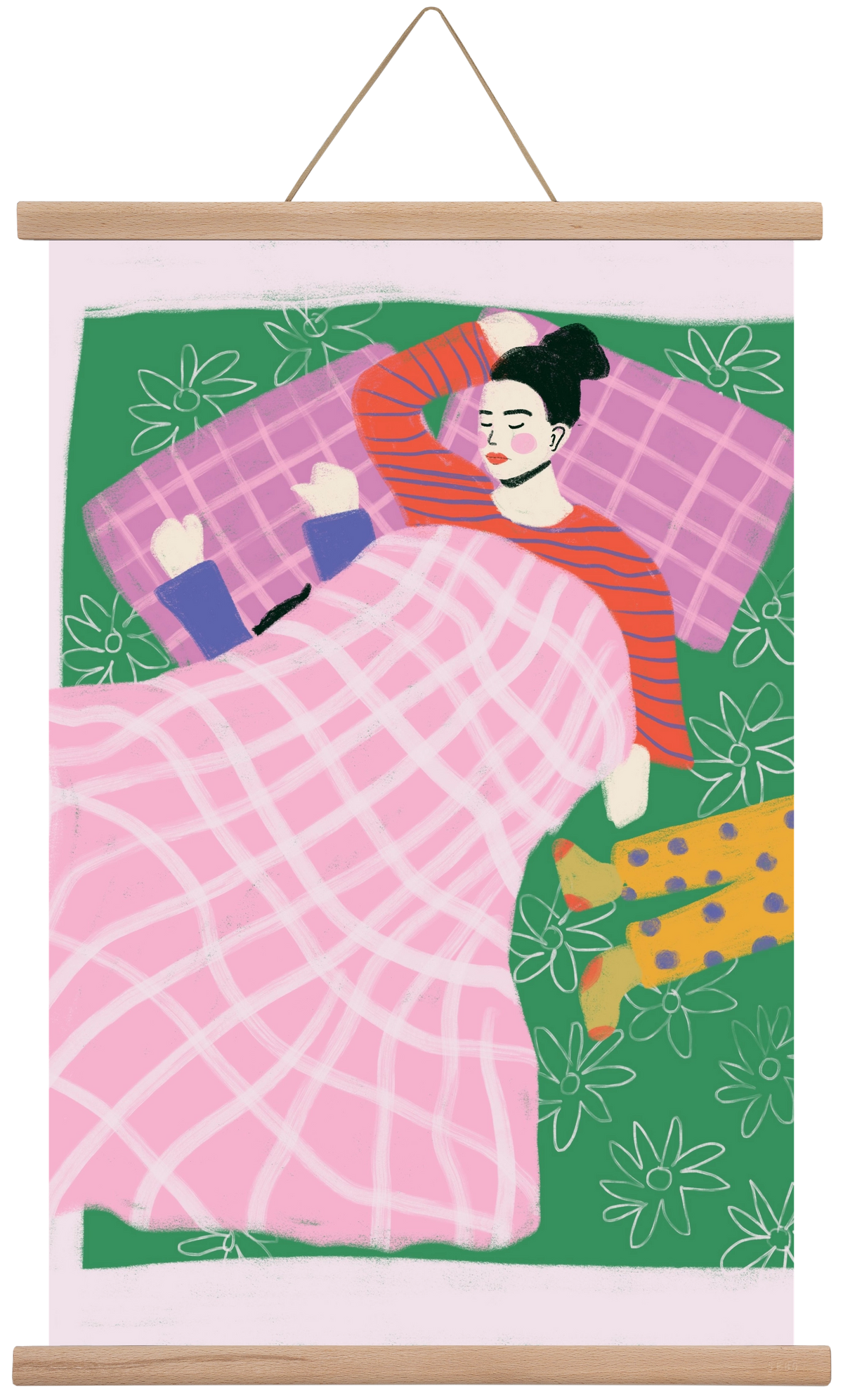 Tired Mom Club , 40x60 cm (40x60 cm), Tölgy akasztó