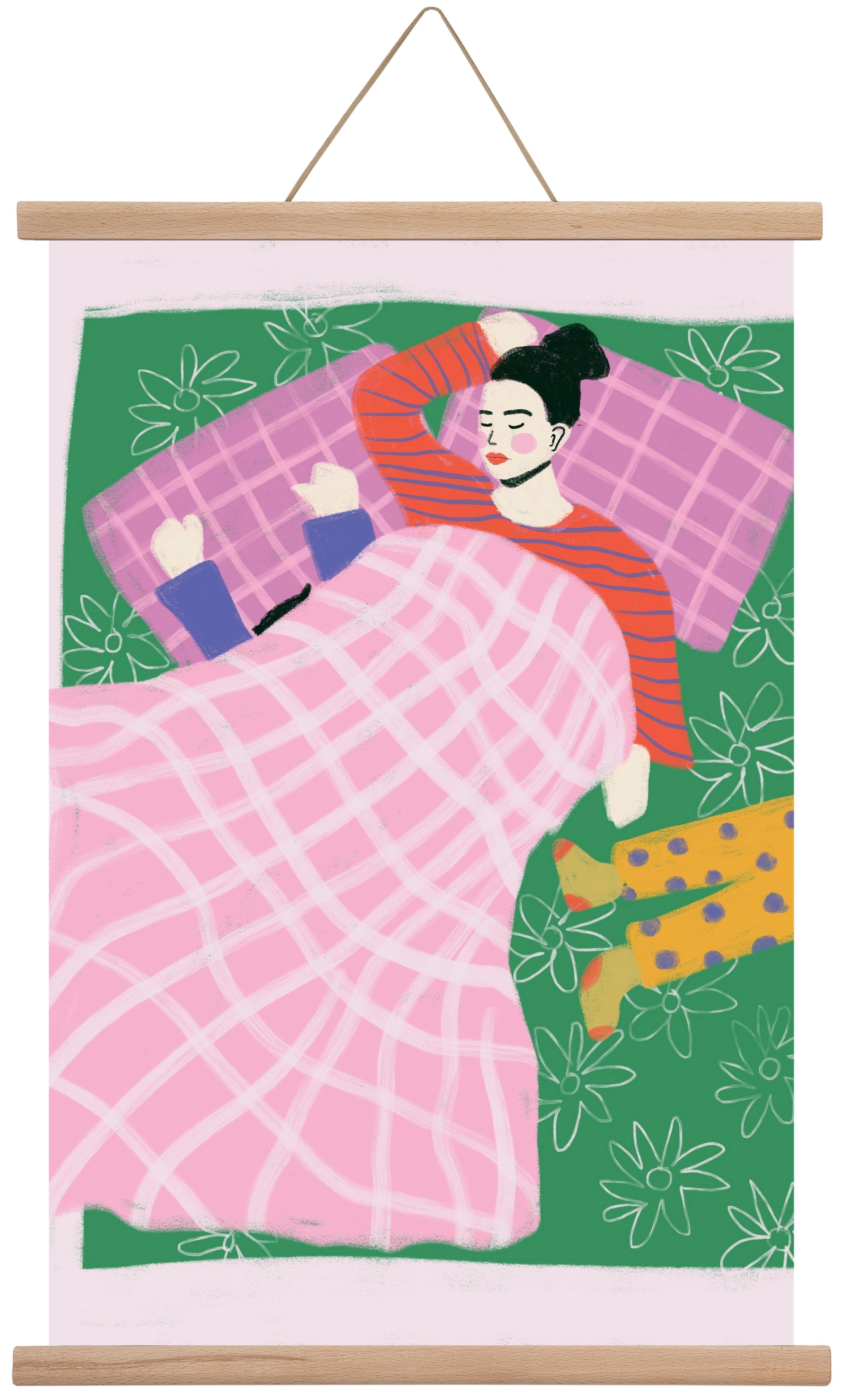 Tired Mom Club , 40x60 cm (40x60 cm), Tölgy akasztó