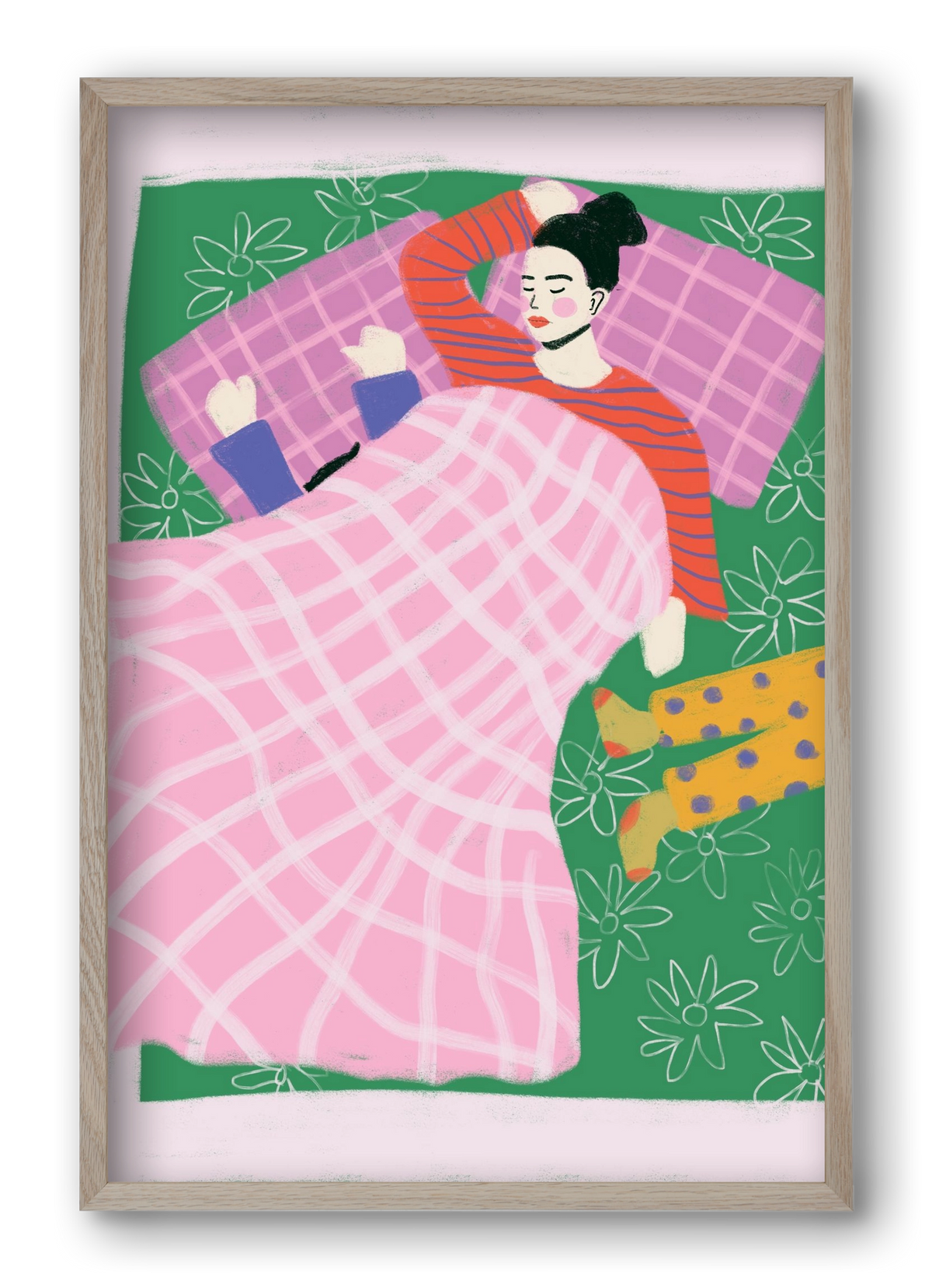 Tired Mom Club , 40x60 cm (40x60 cm), Tölgy keret