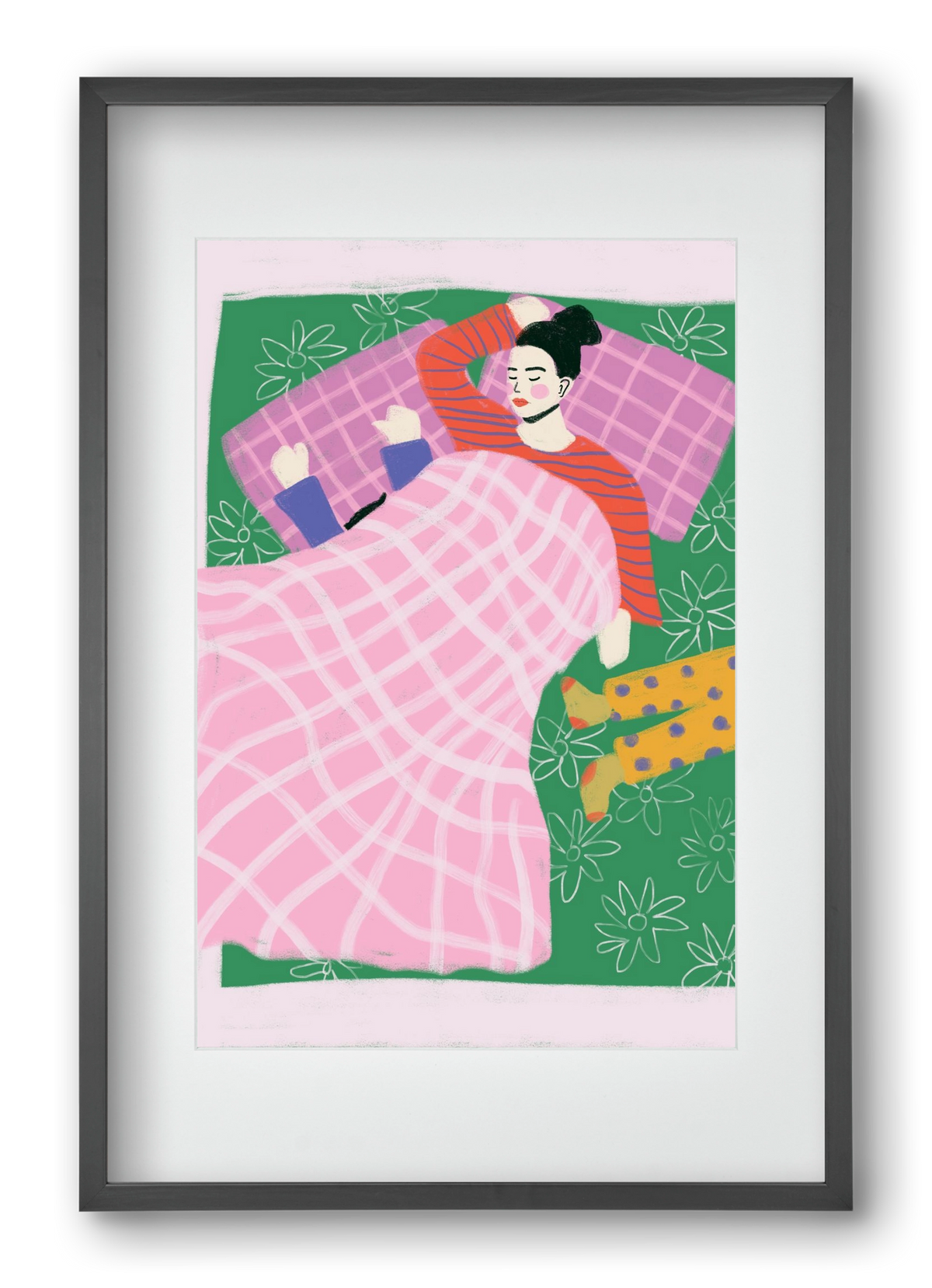 Tired Mom Club , 40x60 cm (30x45 cm), Fekete keret, paszpartuval