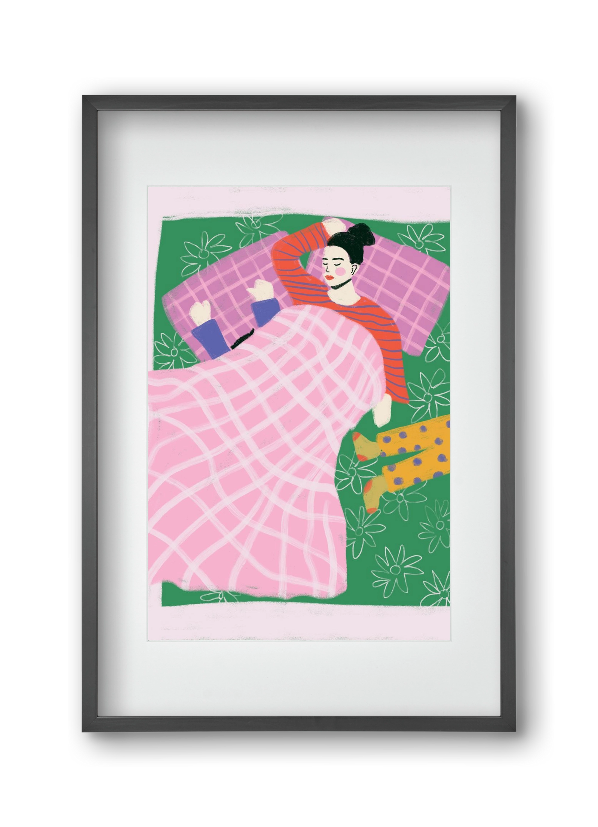 Tired Mom Club , 30x45 cm (20x30 cm), Fekete keret, paszpartuval