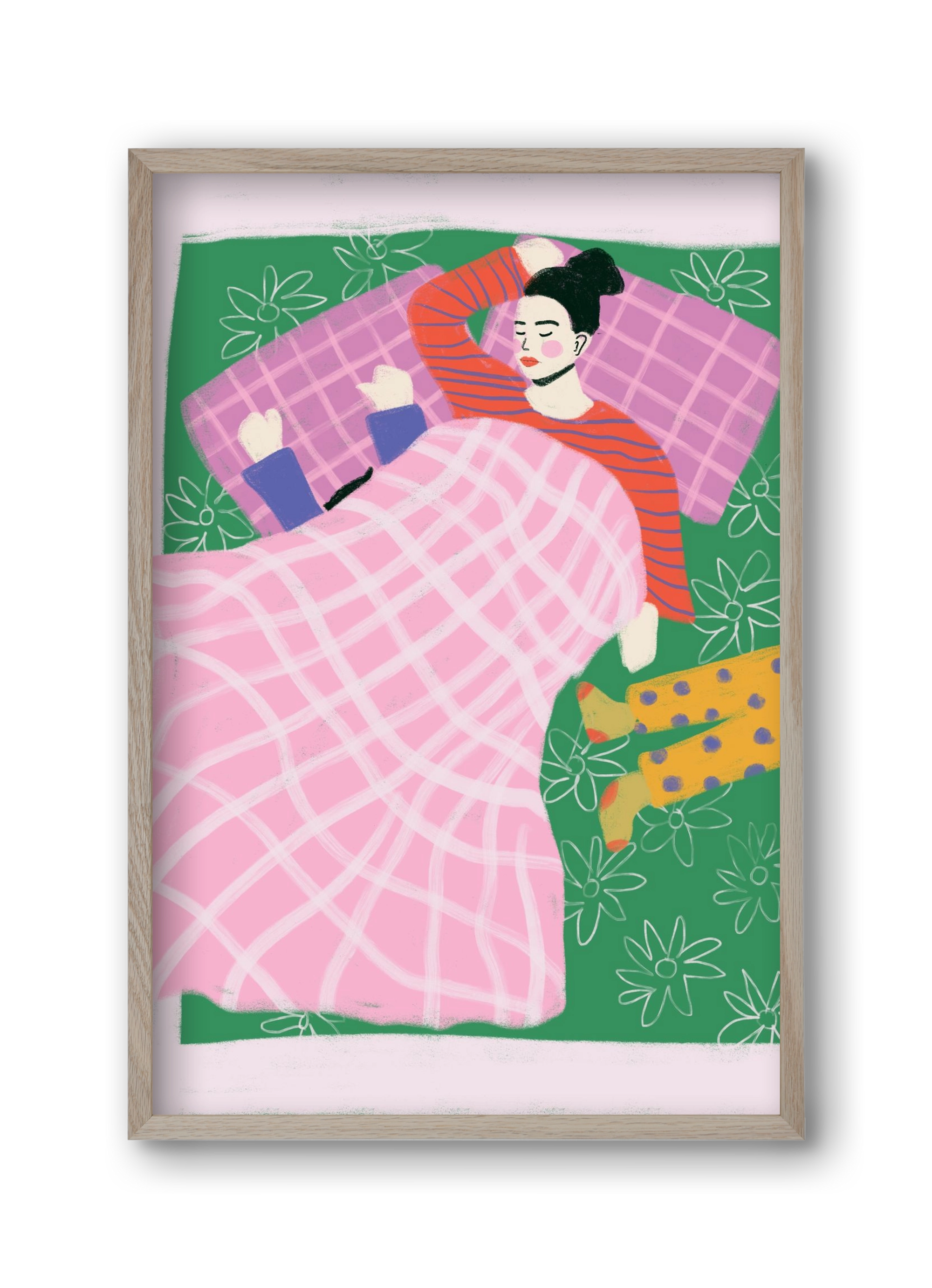 Tired Mom Club , 30x45 cm (30x45 cm), Tölgy keret