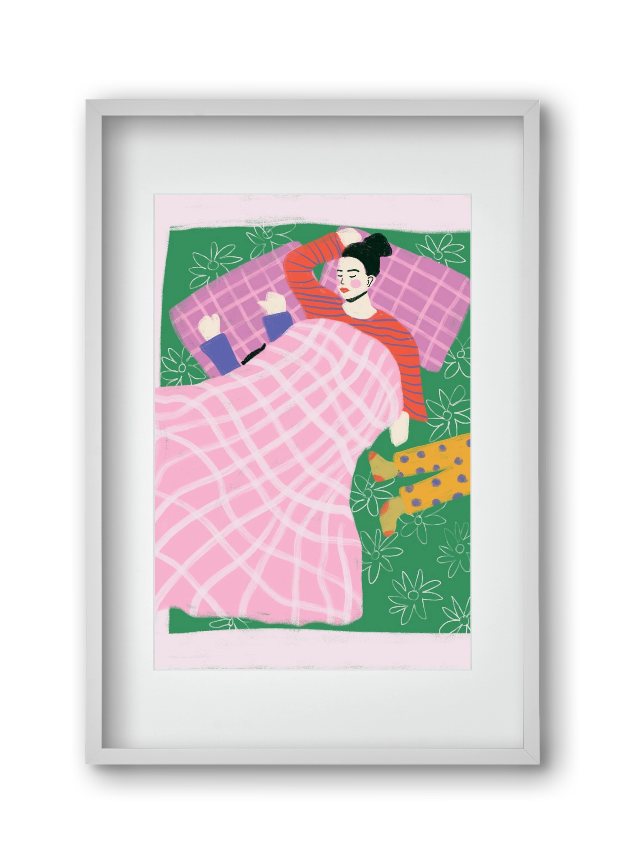 Tired Mom Club , 30x45 cm (20x30 cm), Fehér keret, paszpartuval