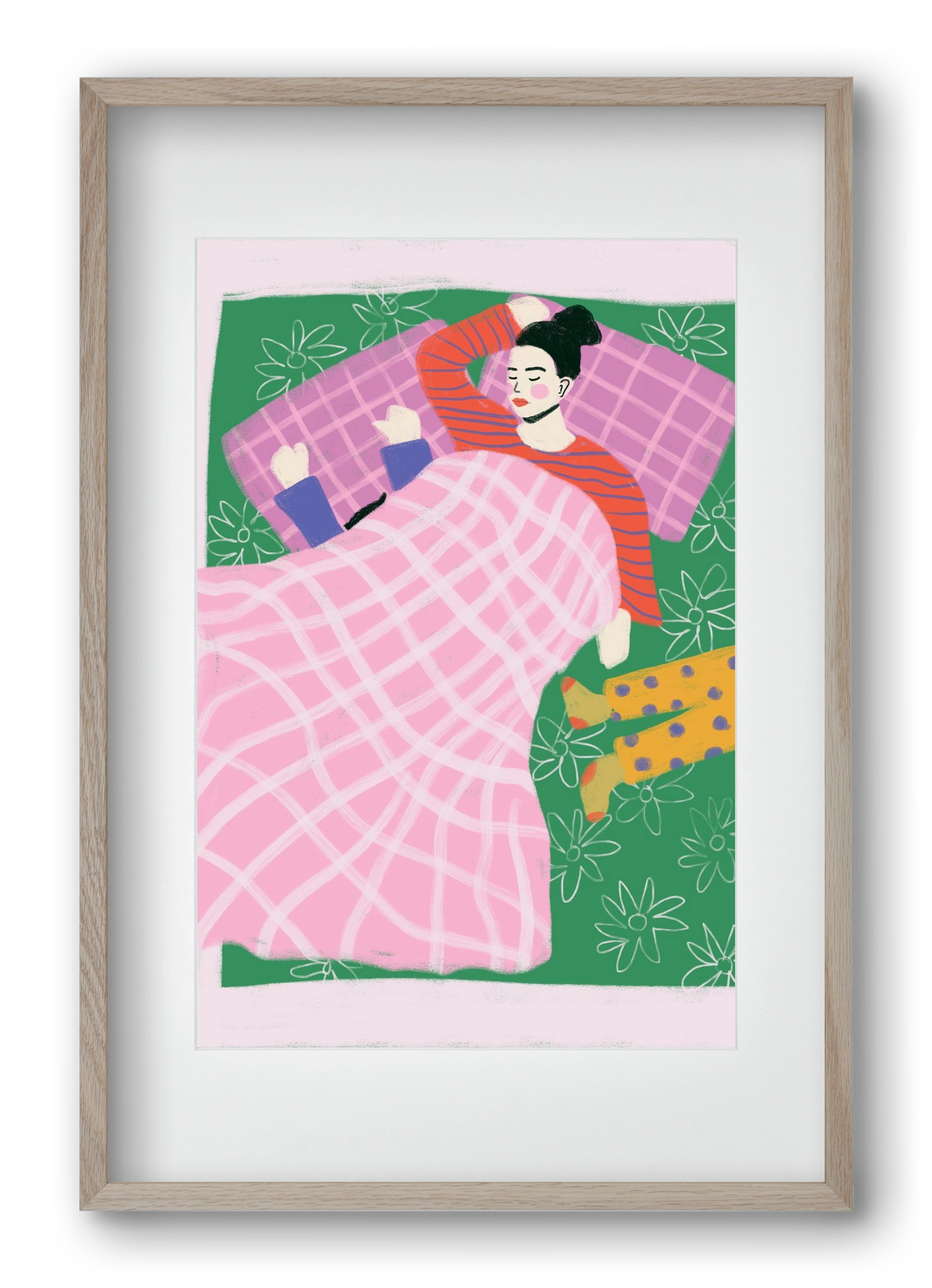 Tired Mom Club , 40x60 cm (30x45 cm), Tölgy keret, paszpartuval