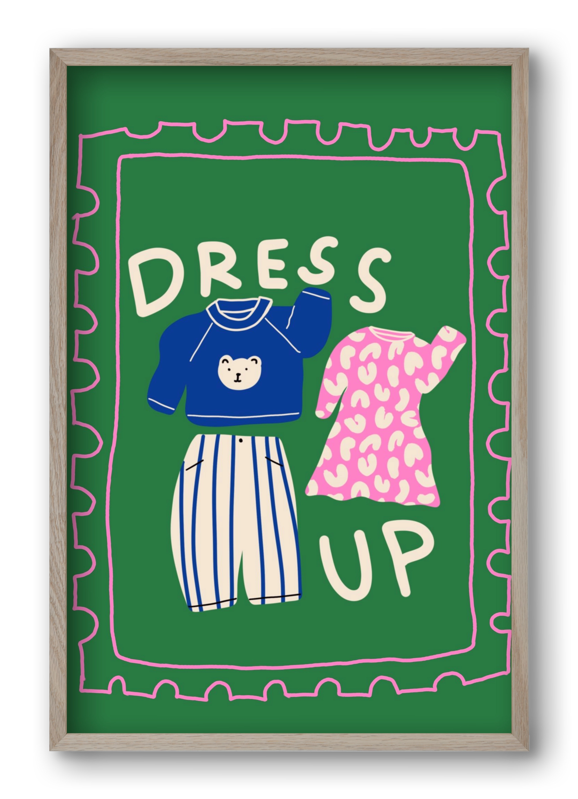 Dress Up, 40x60 cm (40x60 cm), Tölgy keret