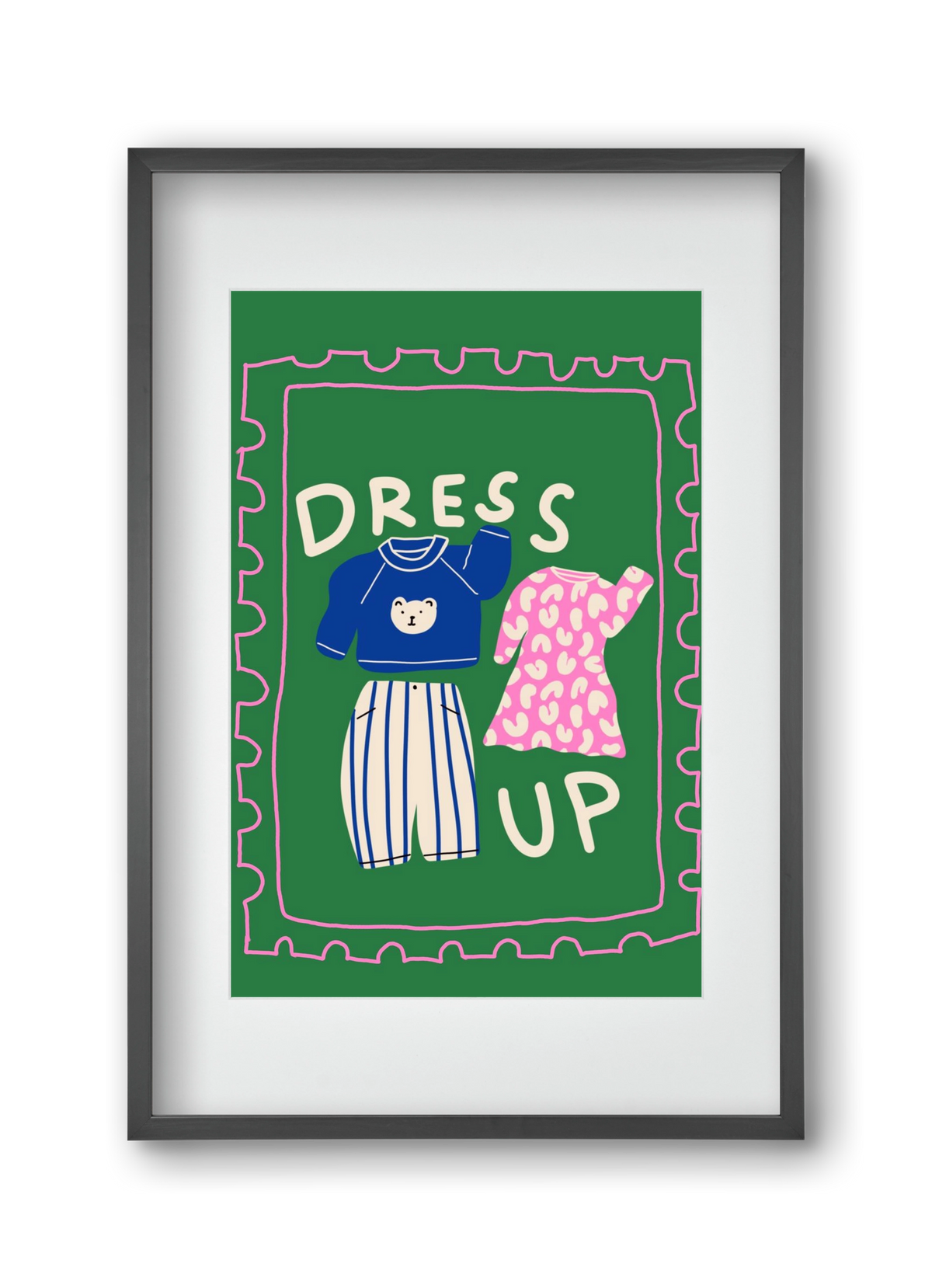 Dress Up, 30x45 cm (20x30 cm), Fekete keret, paszpartuval