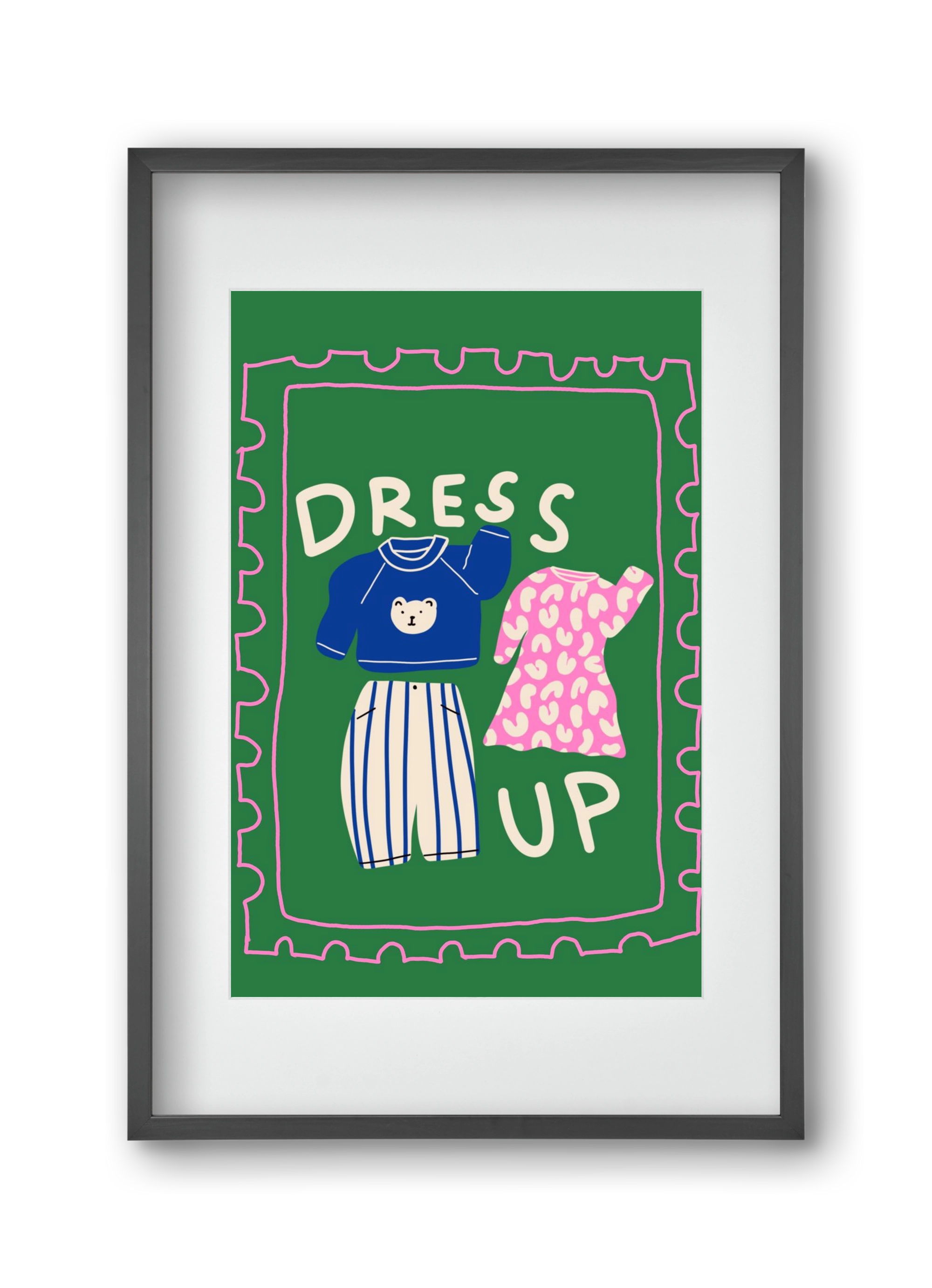 Dress Up, 30x45 cm (20x30 cm), Fekete keret, paszpartuval