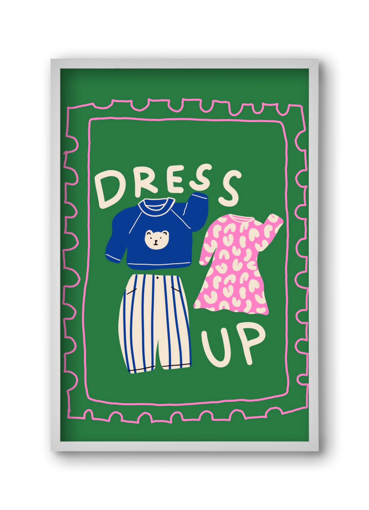 Dress Up, 30x45 cm (30x45 cm), Fehér keret