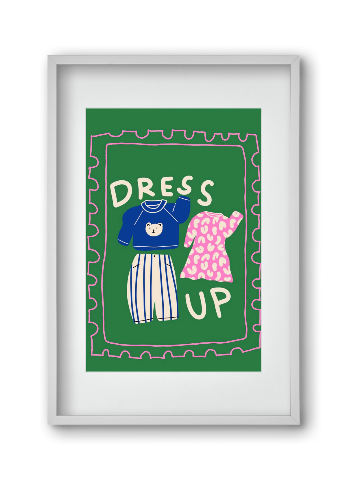 Dress Up, 30x45 cm (20x30 cm), Fehér keret, paszpartuval