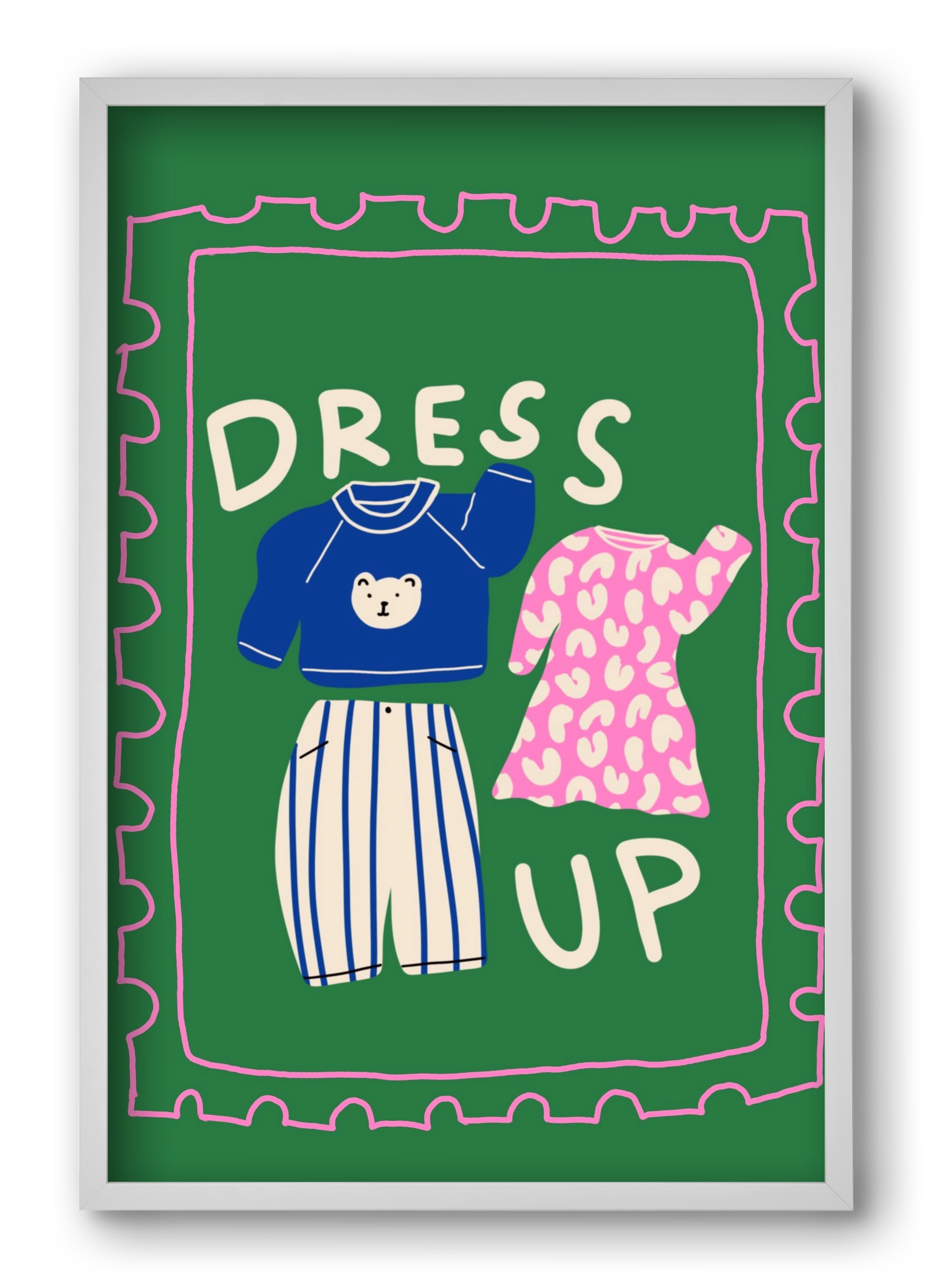 Dress Up, 40x60 cm (40x60 cm), Fehér keret