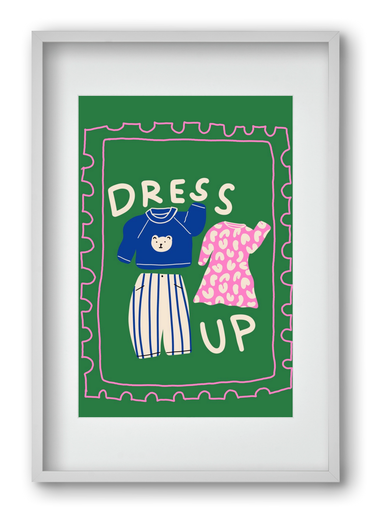 Dress Up, 40x60 cm (30x45 cm), Fehér keret, paszpartuval