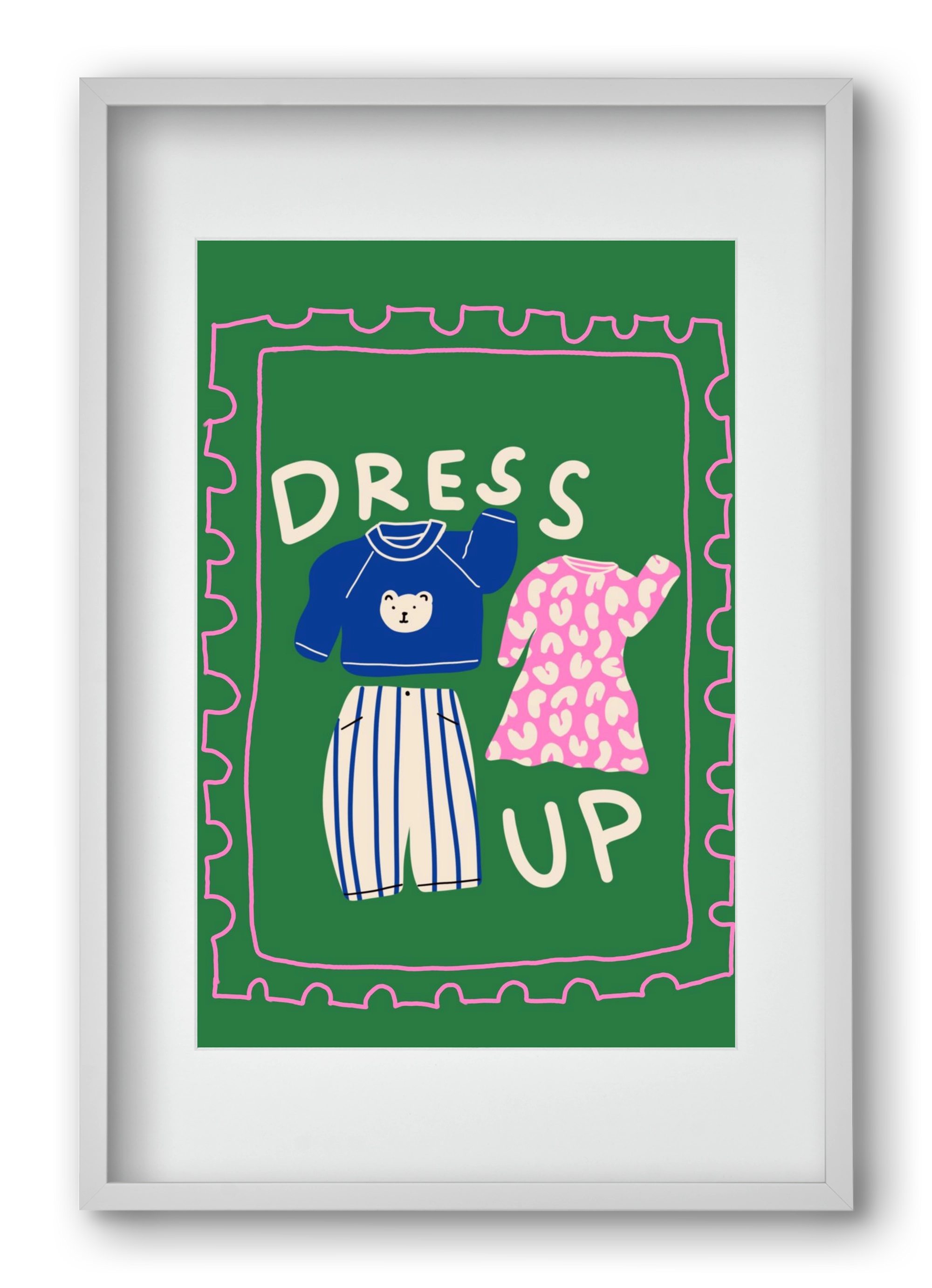 Dress Up, 40x60 cm (30x45 cm), Fehér keret, paszpartuval