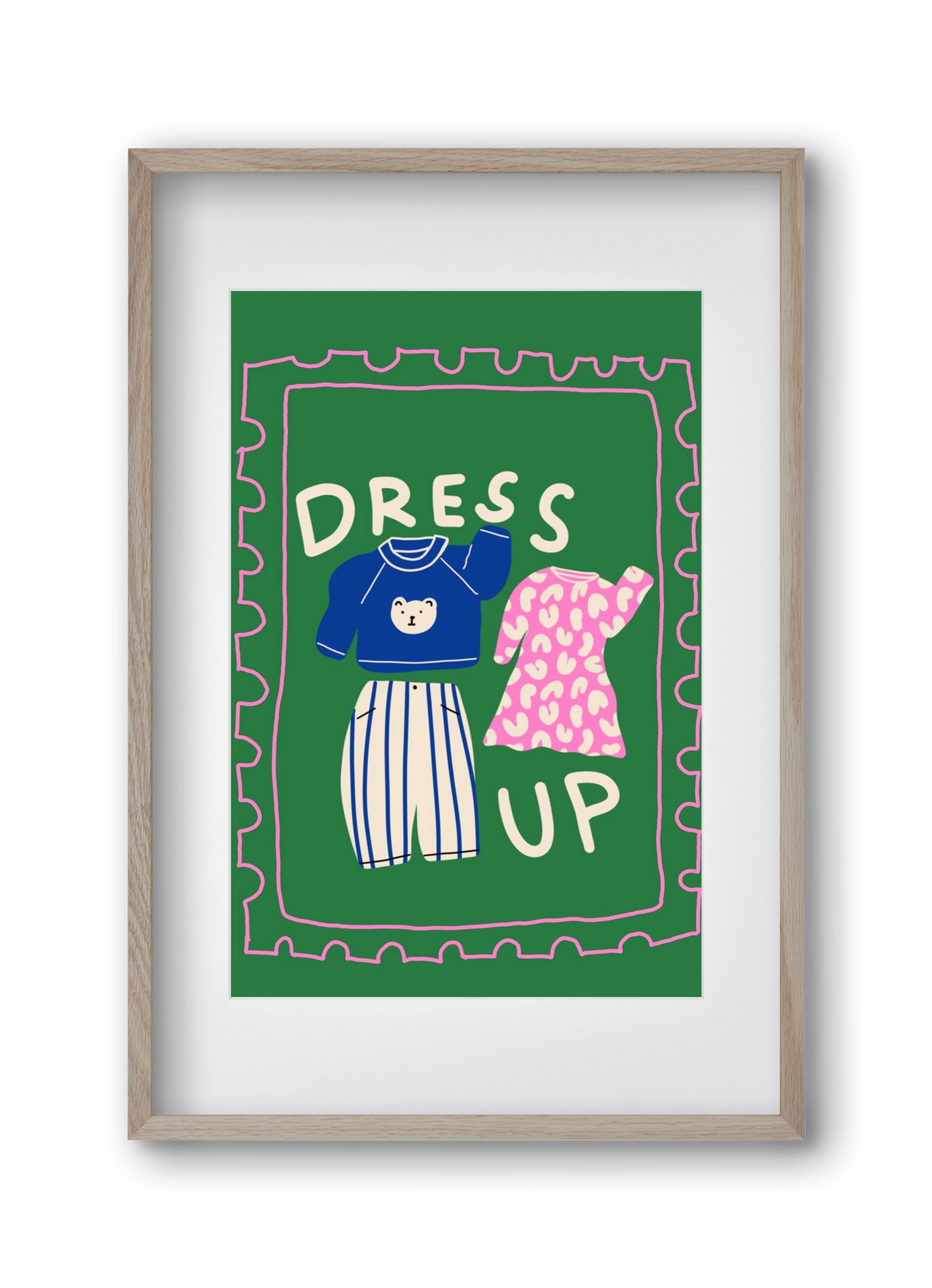 Dress Up, 30x45 cm (20x30 cm), Tölgy keret, paszpartuval