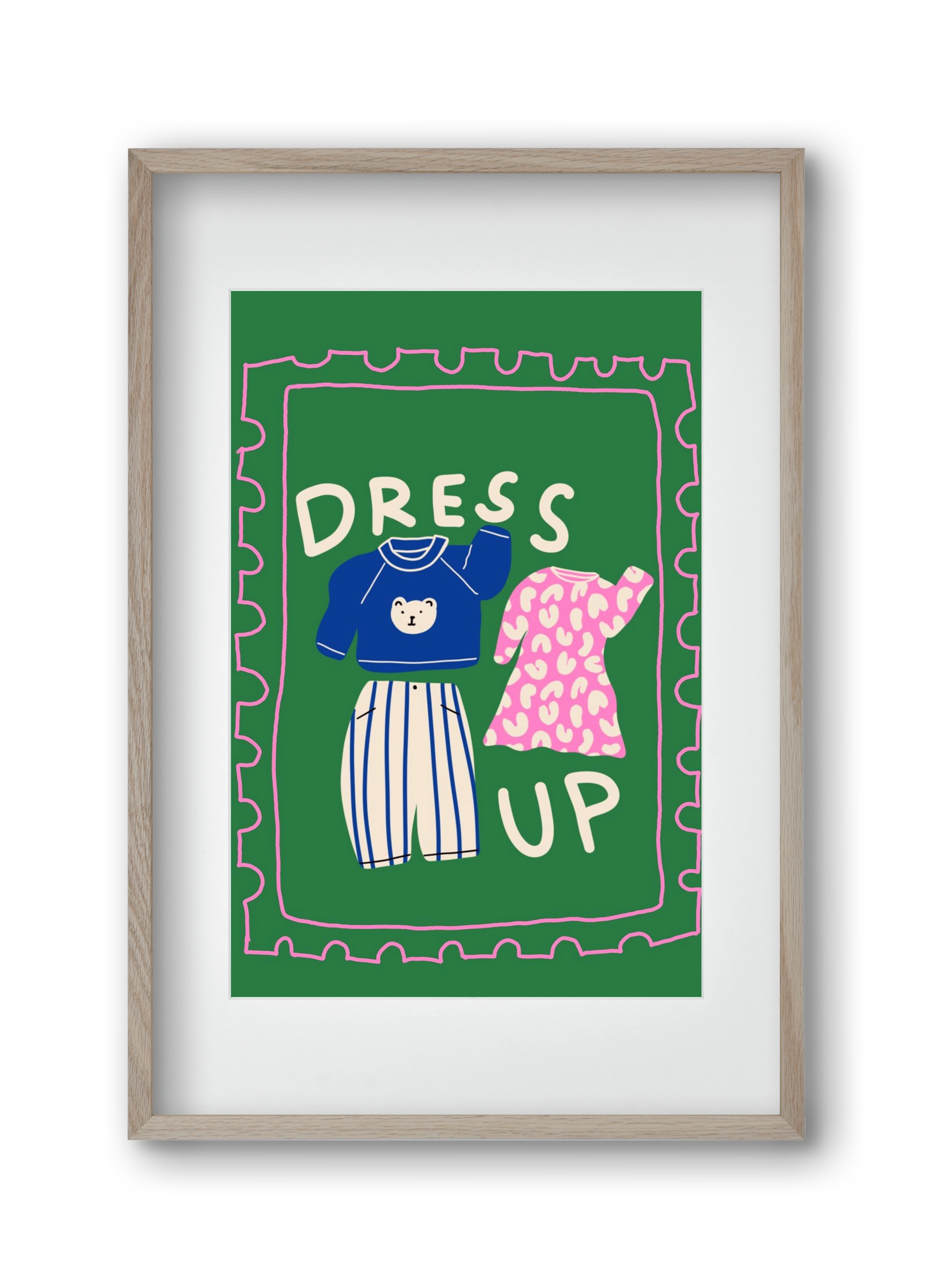 Dress Up, 30x45 cm (20x30 cm), Tölgy keret, paszpartuval