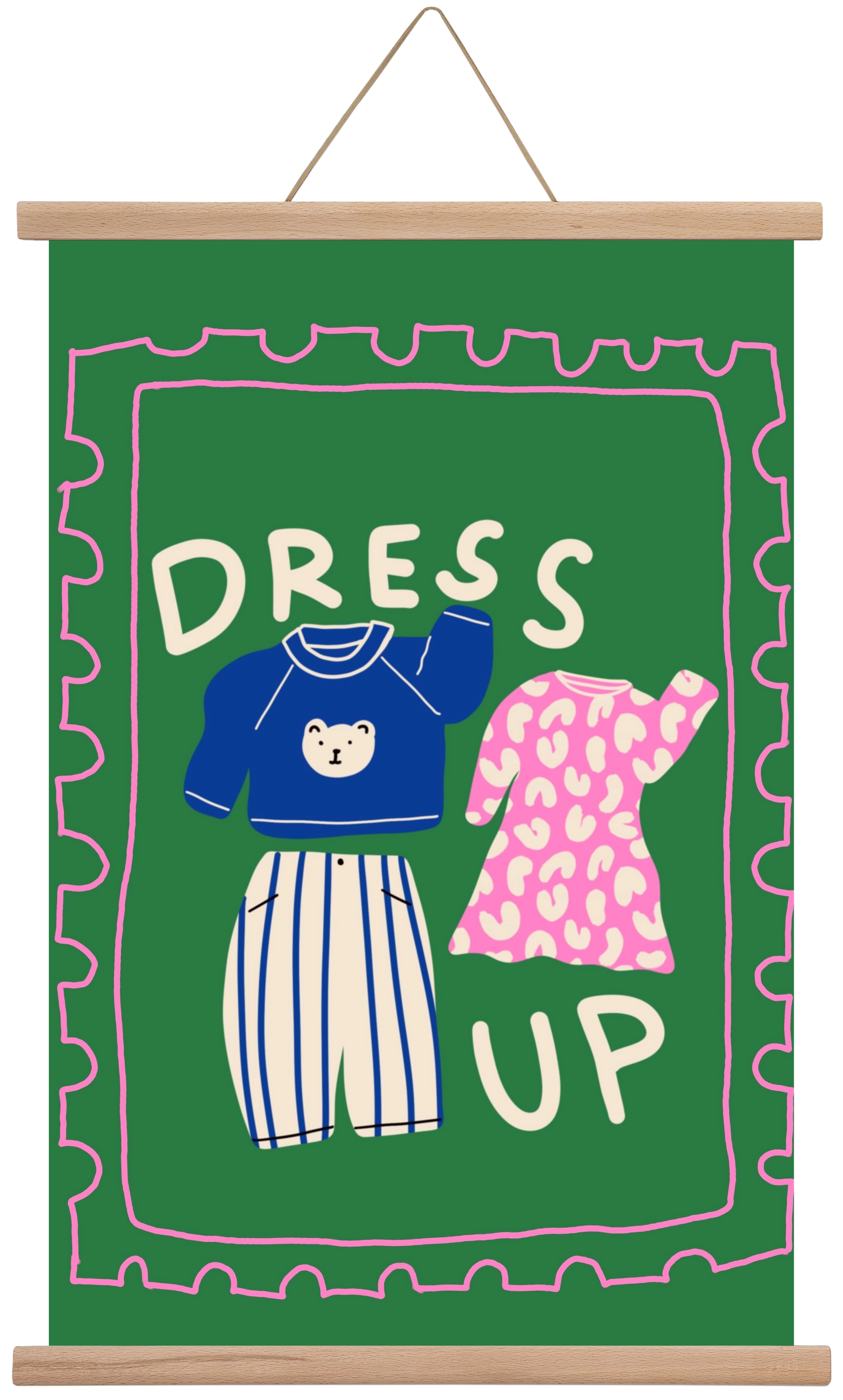 Dress Up, 40x60 cm (40x60 cm), Tölgy akasztó