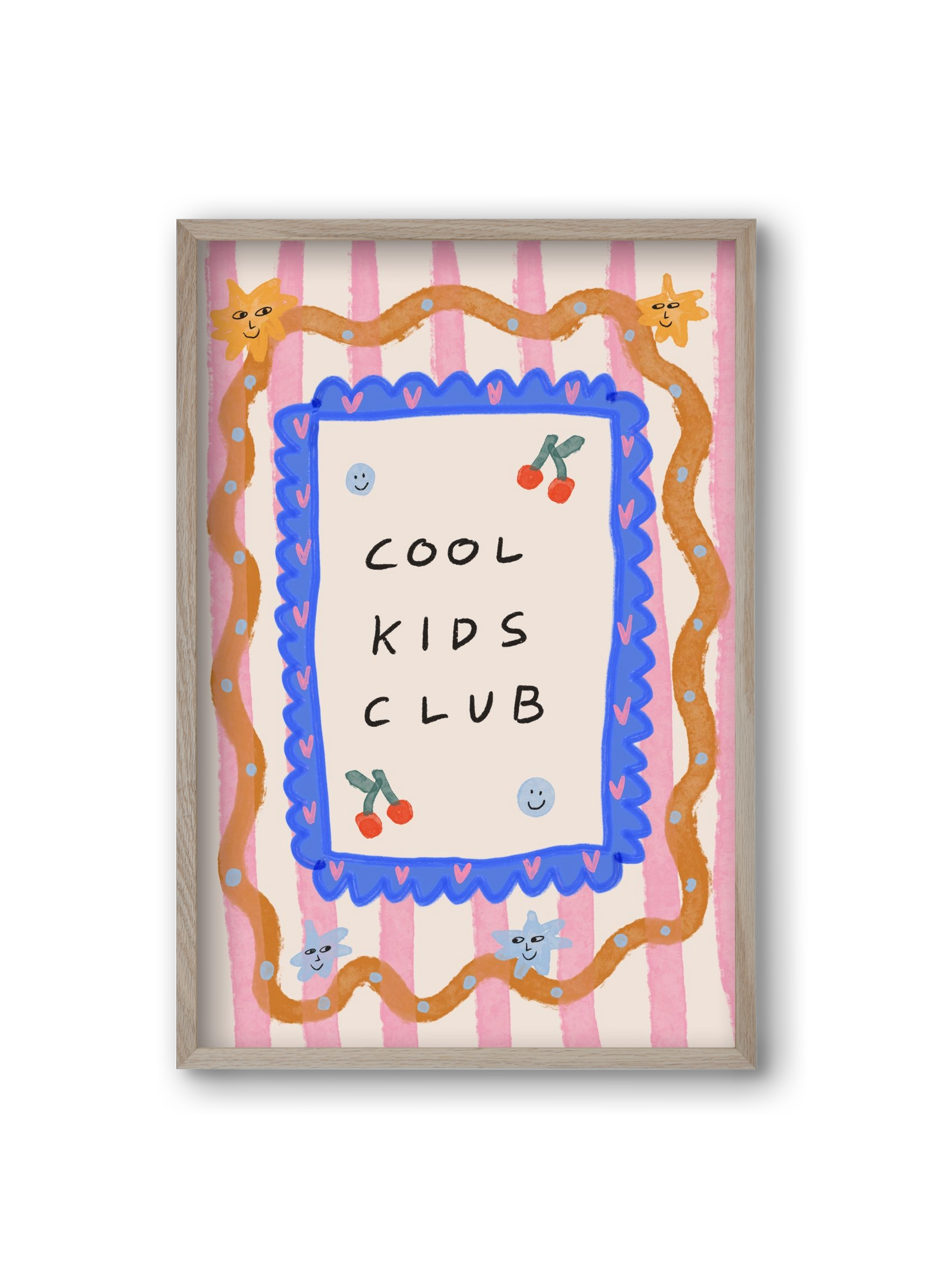 Cool Kids Club , 20x30 cm (20x30 cm), Tölgy keret