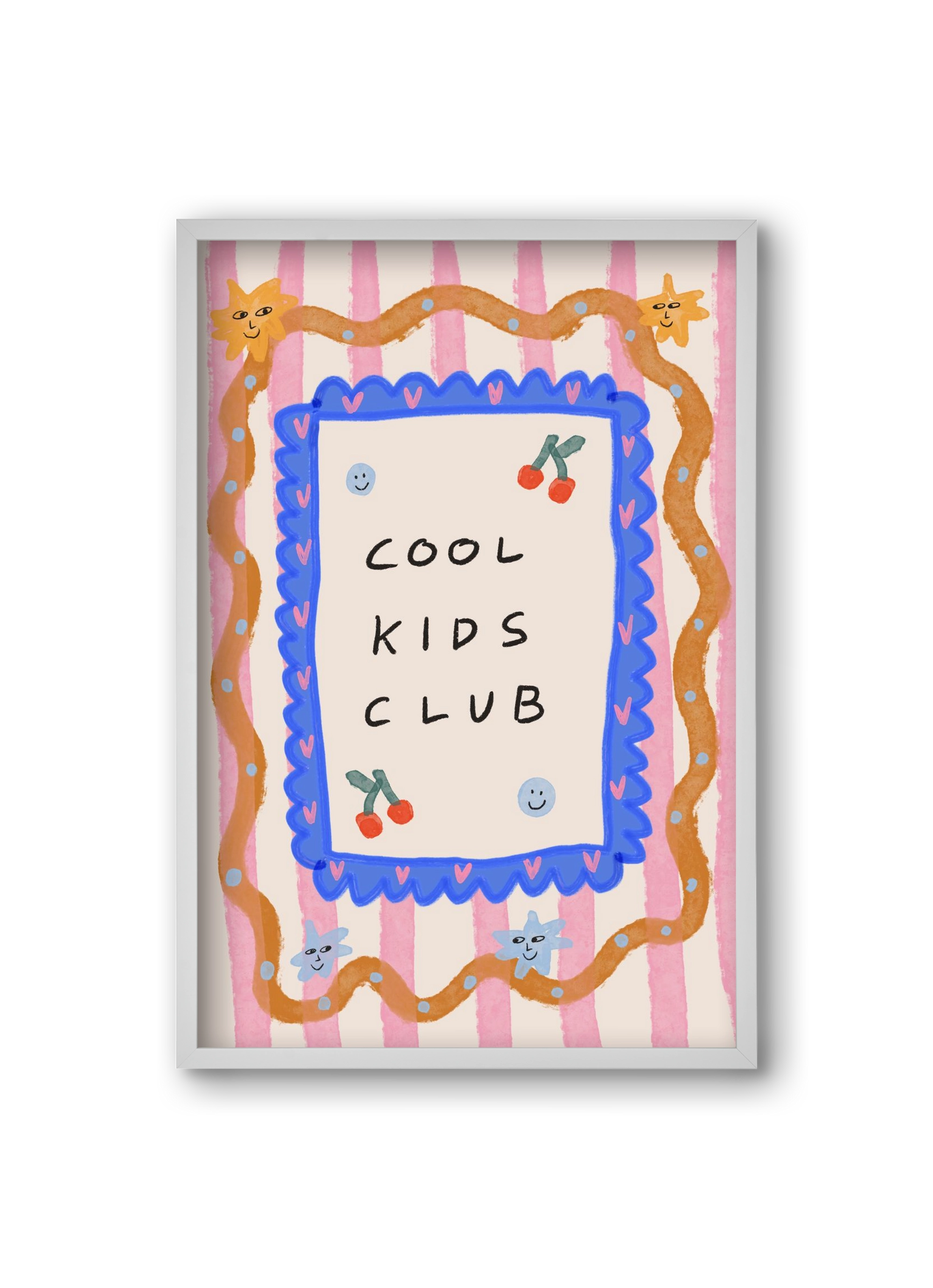Cool Kids Club , 20x30 cm (20x30 cm), Fehér keret