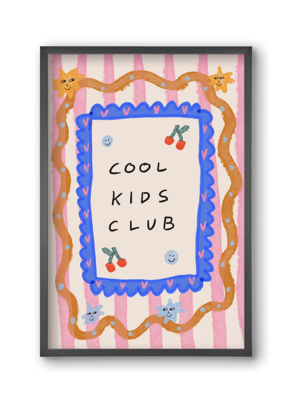 Cool Kids Club , 30x45 cm (30x45 cm), Fekete keret