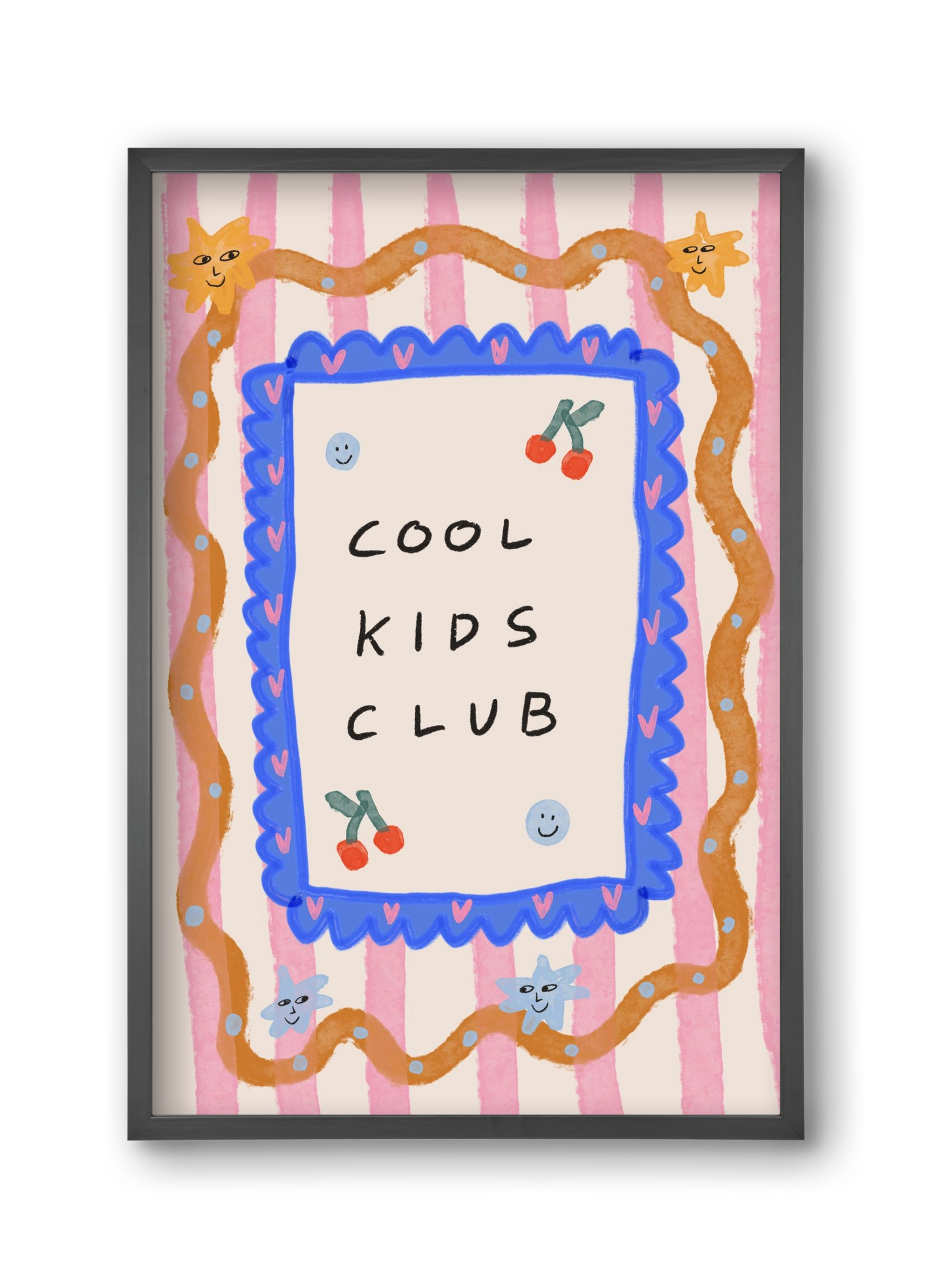 Cool Kids Club , 30x45 cm (30x45 cm), Fekete keret