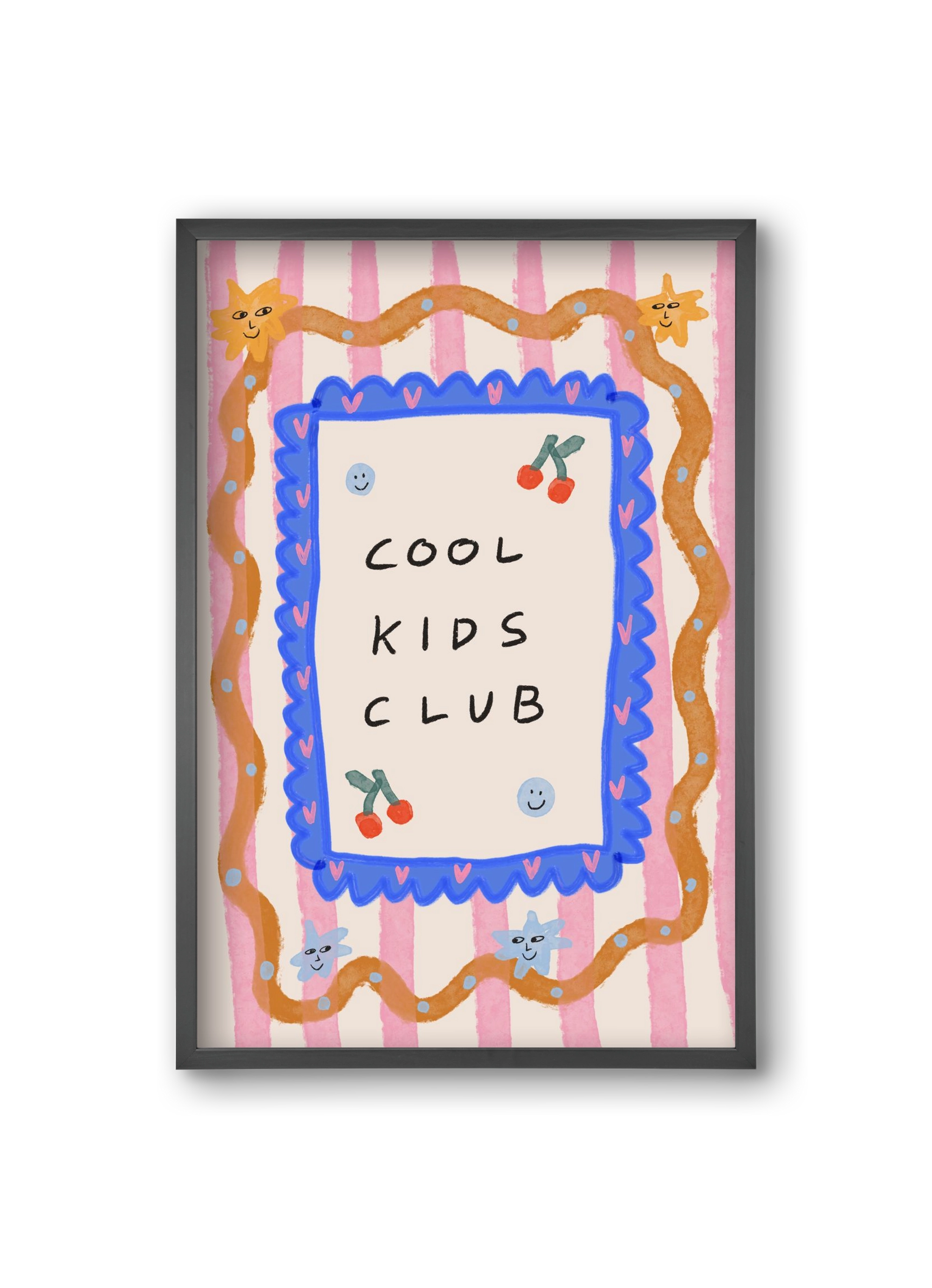 Cool Kids Club , 20x30 cm (20x30 cm), Fekete keret