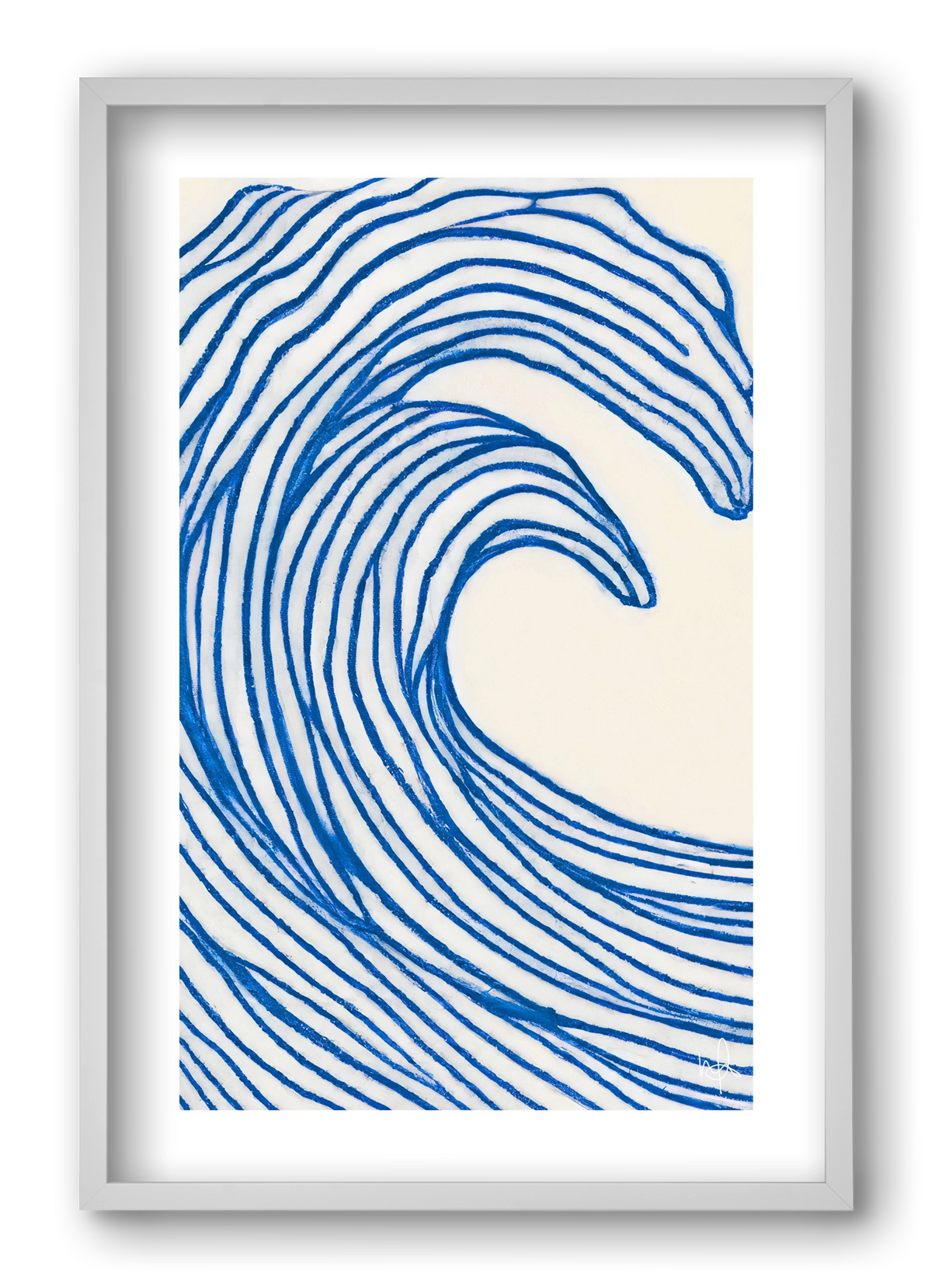 Wavy lines , 40x60 cm (40x60 cm), Fehér keret